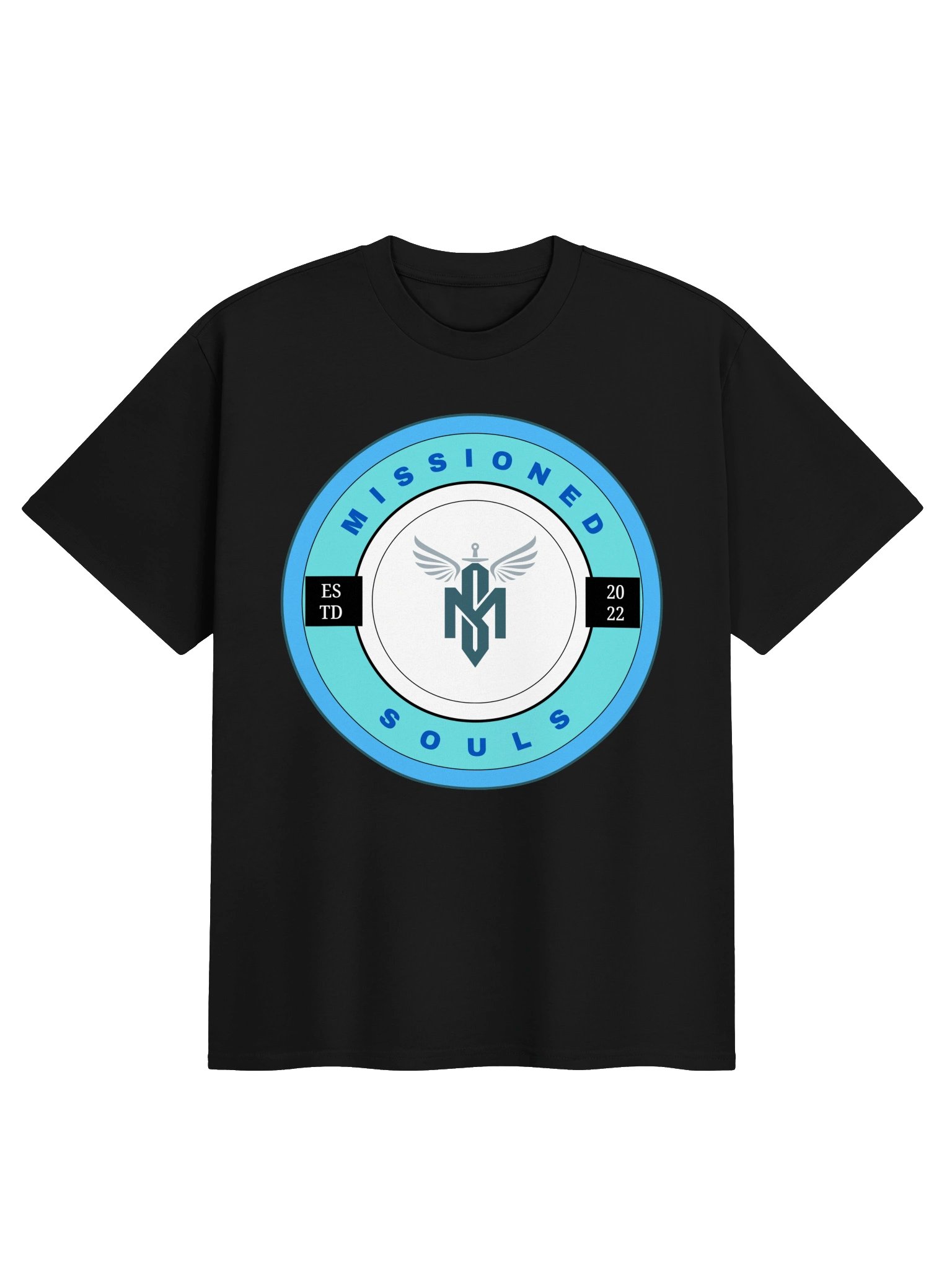 Missioned Souls Teal Emblem Heavy T-shirt product image (1)