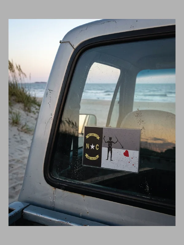 North Carolina Revenge Flag Sticker-Gray Edition product image (1)
