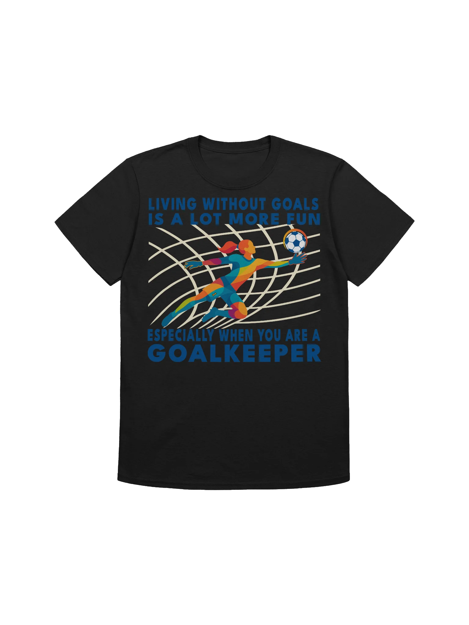 Living Without Goals — Goalkeeper Dive Tee product image (1)