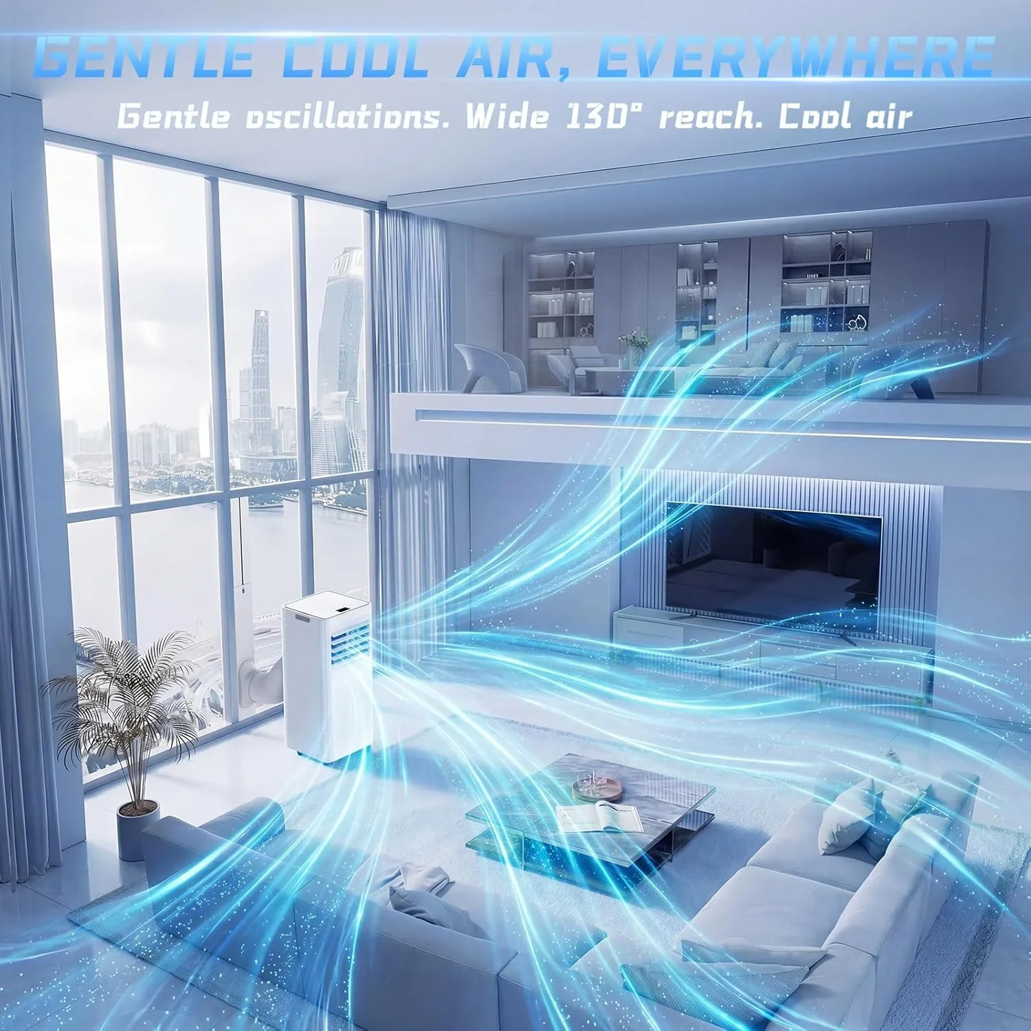 9000 BTU Portable Air Conditioner with Dehumidifier, Fan, Sleep Mode & Remote Control product image (4)