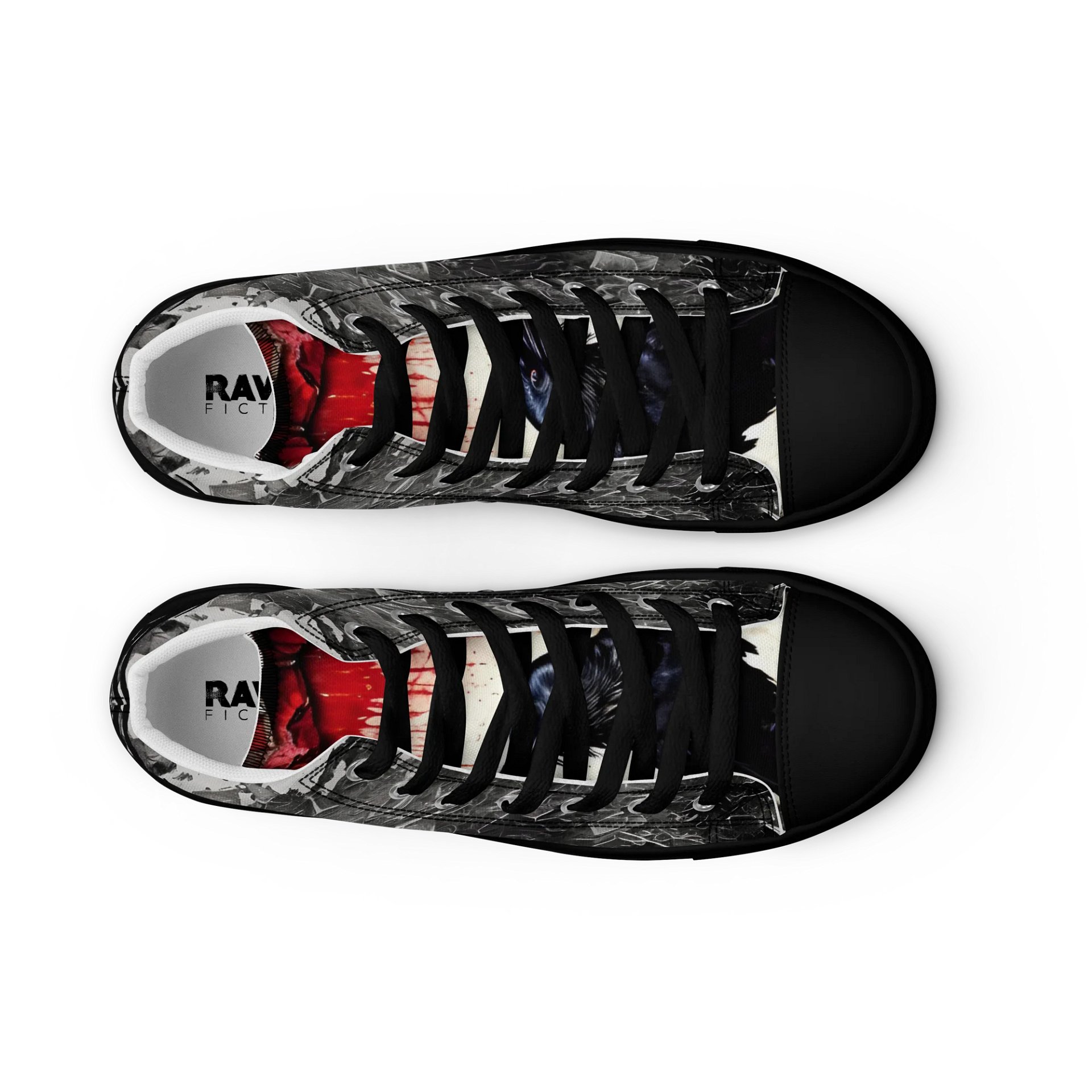 Raven Fiction Men's High Top Canvas Shoes product image (9)