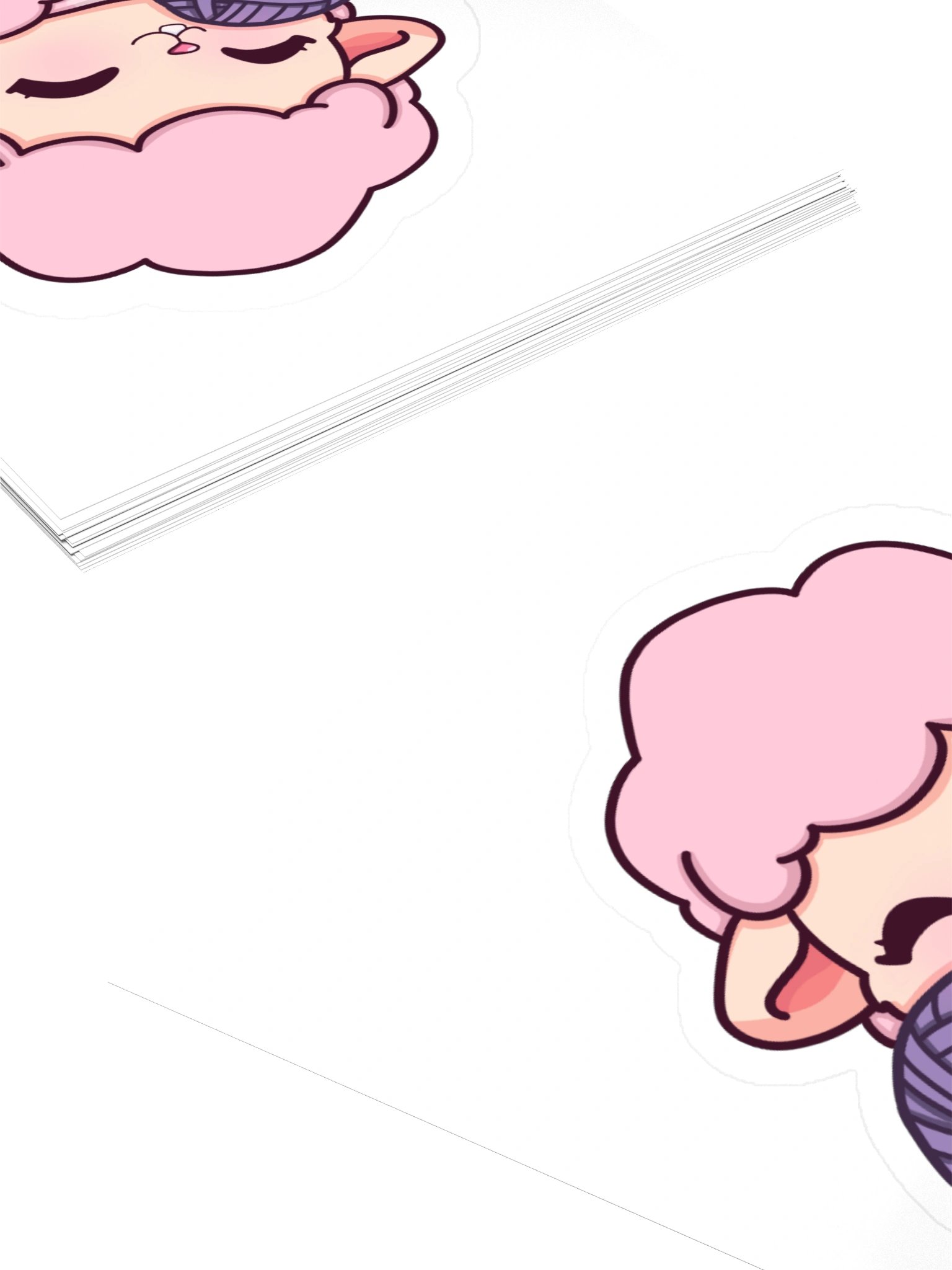 Sheep Hugging Yarn Ball Sticker product image (4)