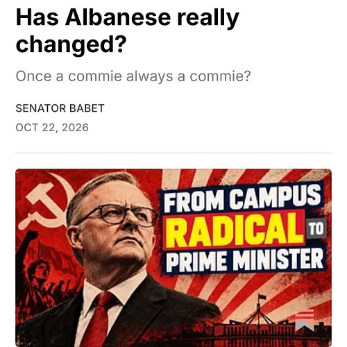 Is Anthony Albanese a Communist? Read my article on substack, link in bio. Then let me know if you think he is a commie or no...
