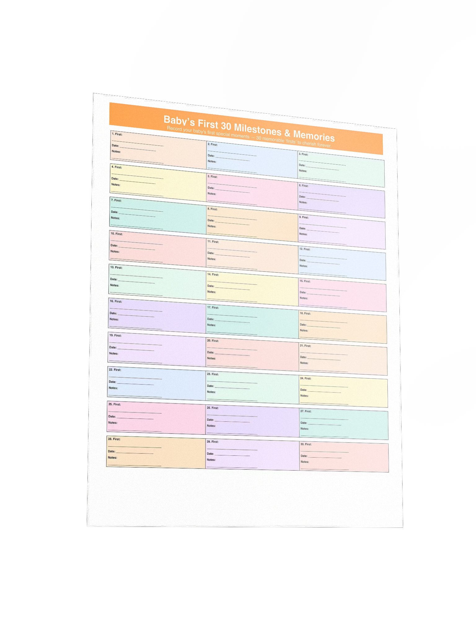 Baby's First 30 Milestones and Memories product image (4)