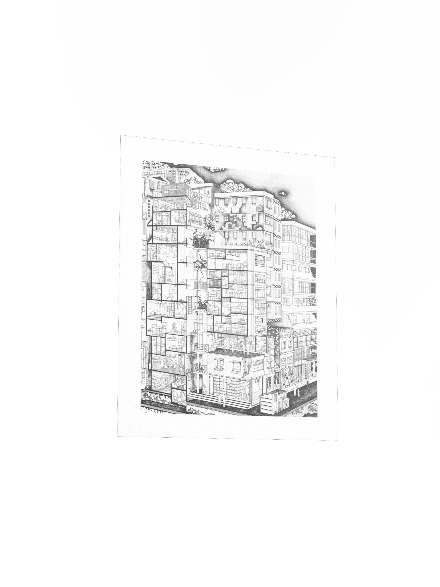 Kowloon Walled City - Original Art Print product image (4)