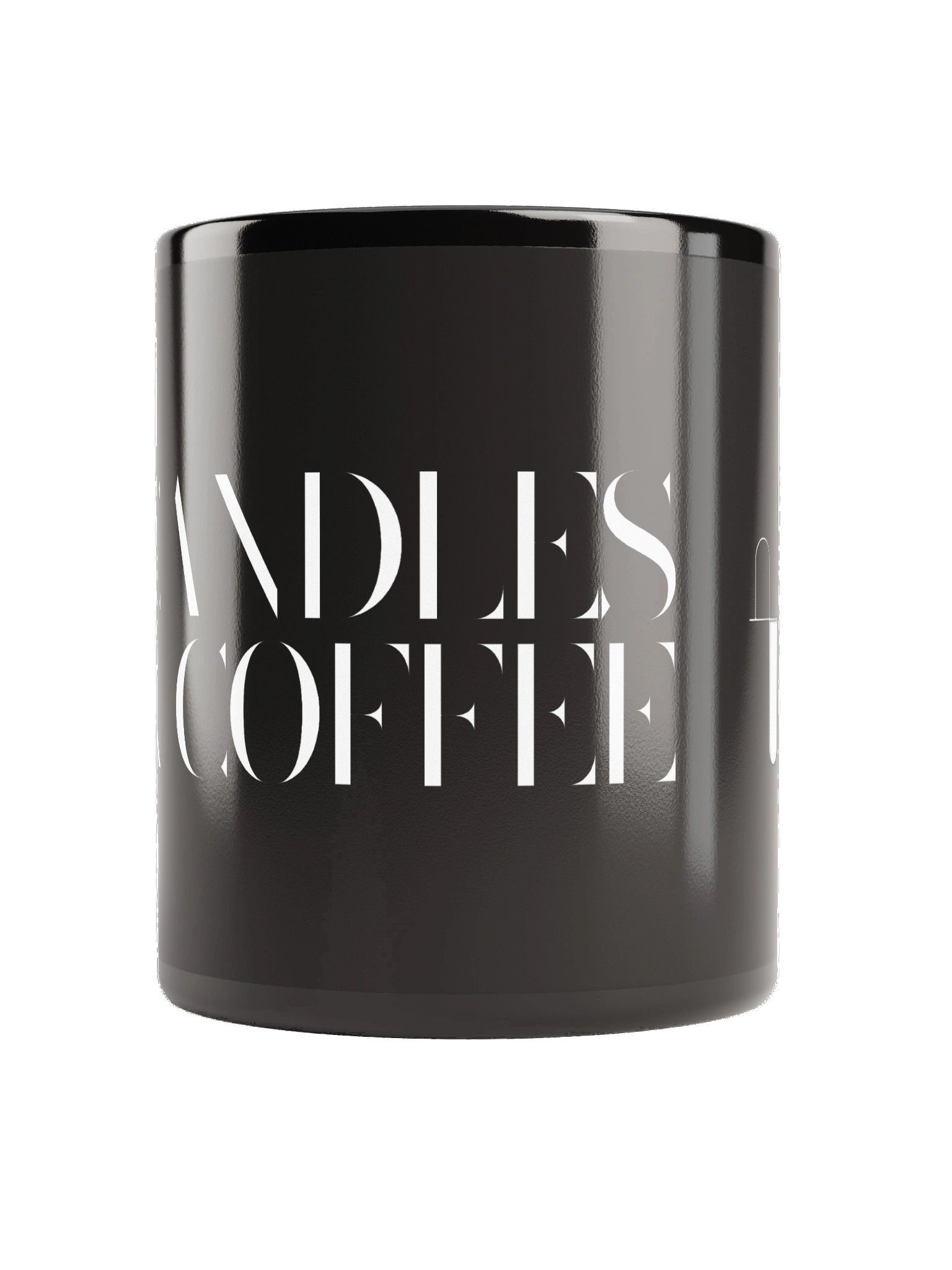 Candles & Coffee Black Glossy Mug product image (3)