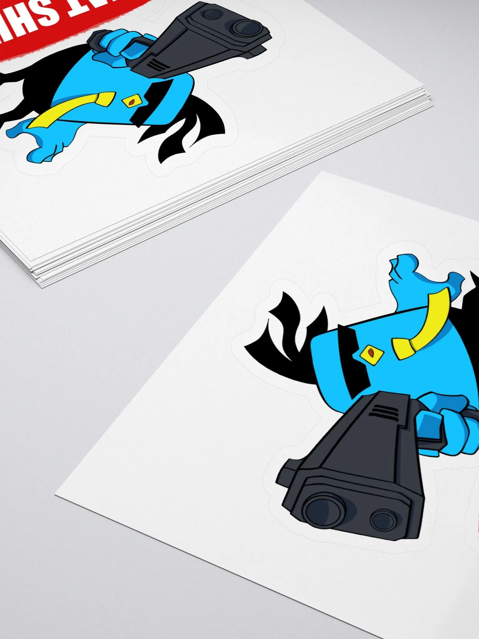 Gun Chicken Vinyl Sticker product image (4)