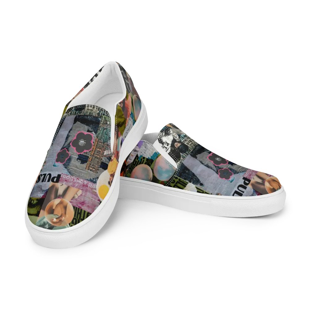 Collaged mens slip ons product image (4)