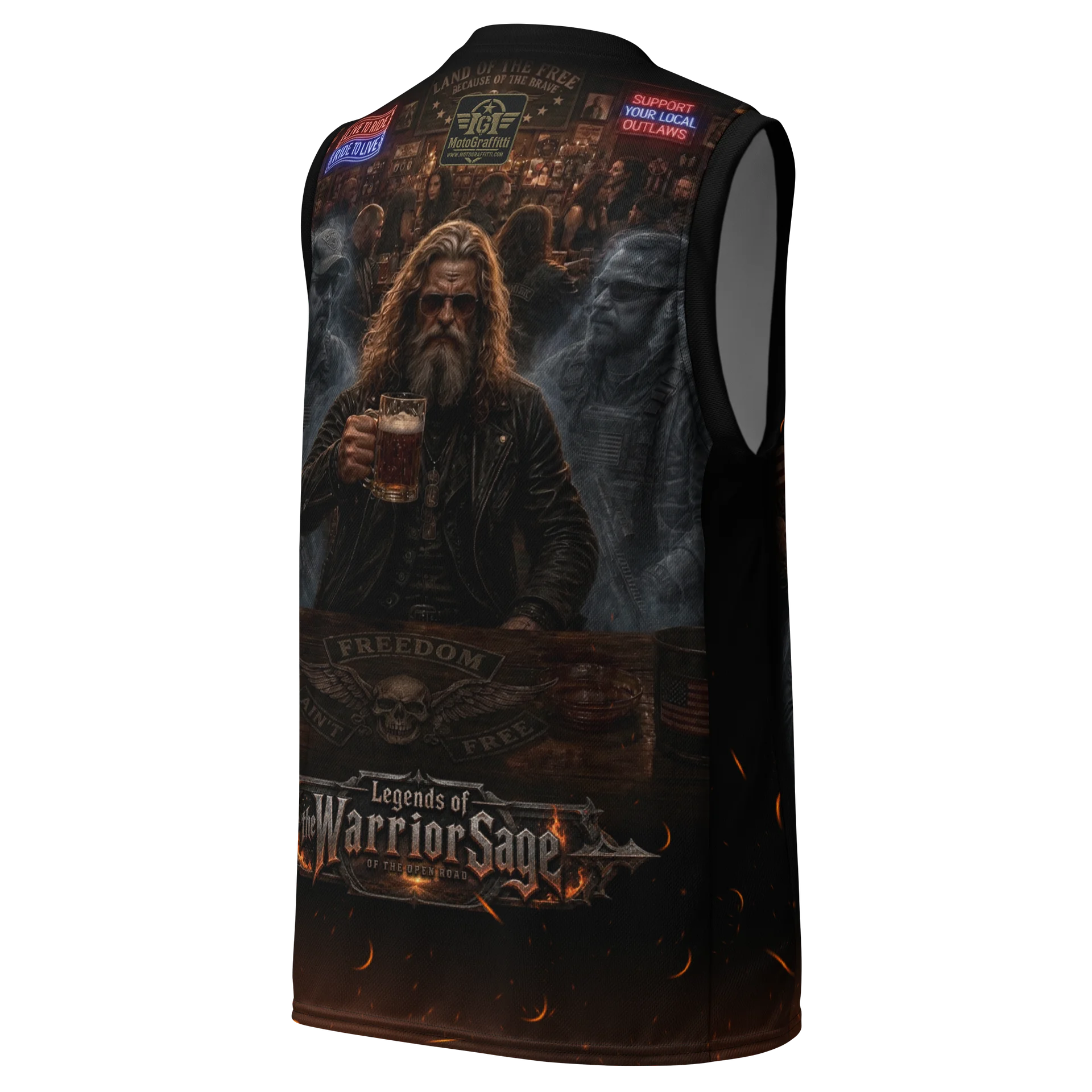 MötoGraffitti "Freedom Ain't Free" Sleeveless Moisture Wicking Riding Tee product image (3)