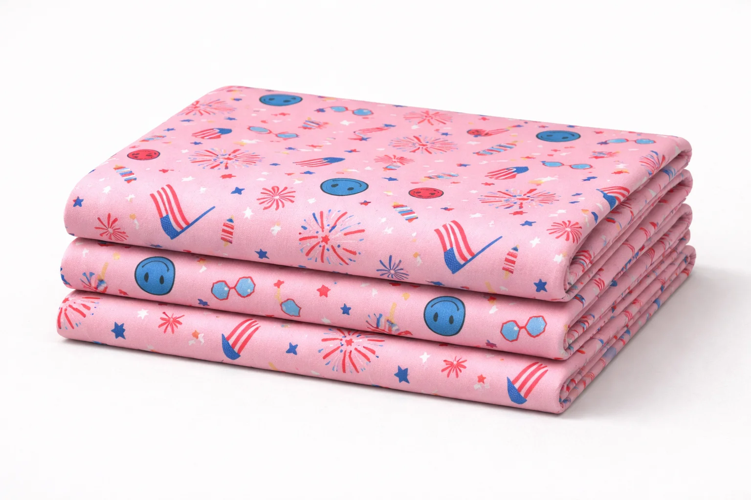 Pink Stars, Smiles & Popsicles DBP Fabric product image (1)