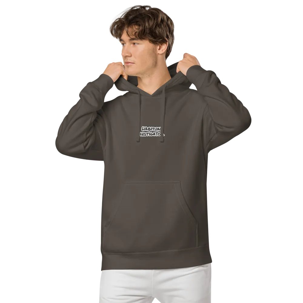 Habitual Instigator embroidered pigment hoodie (bubble design) product image (5)