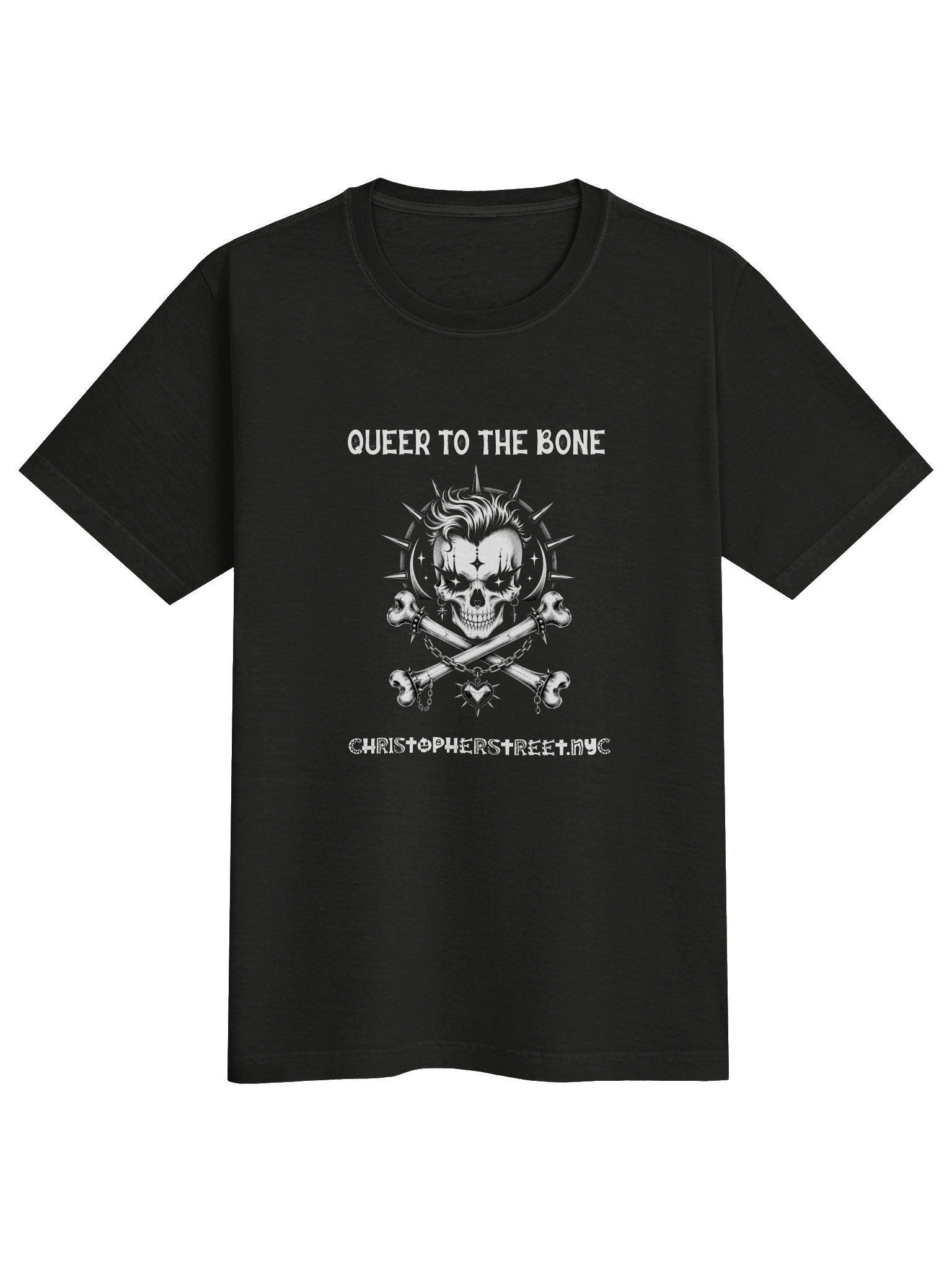 Queer to the Bone | Skull & Bones Heavyweight Garment-Dyed Tee product image (2)