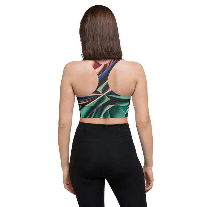 TDS Music Recycled Longline Sports Bra - Bold Abstract Design product image (2)