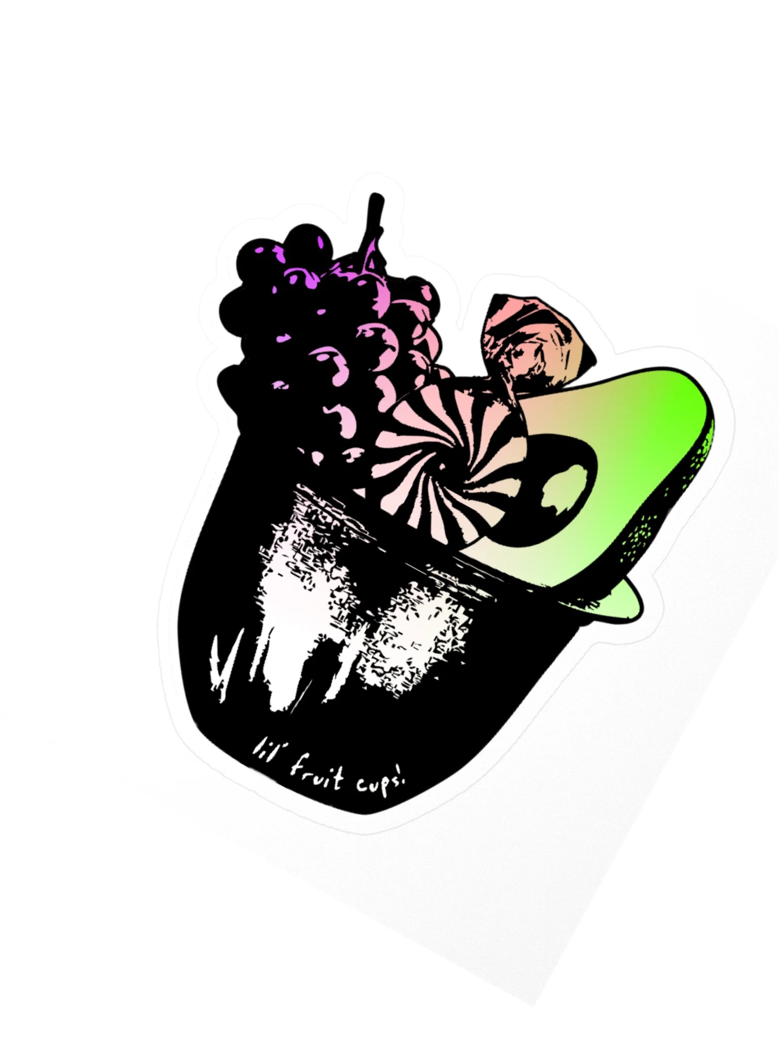 Little Fruit Cups Sticker product image (5)