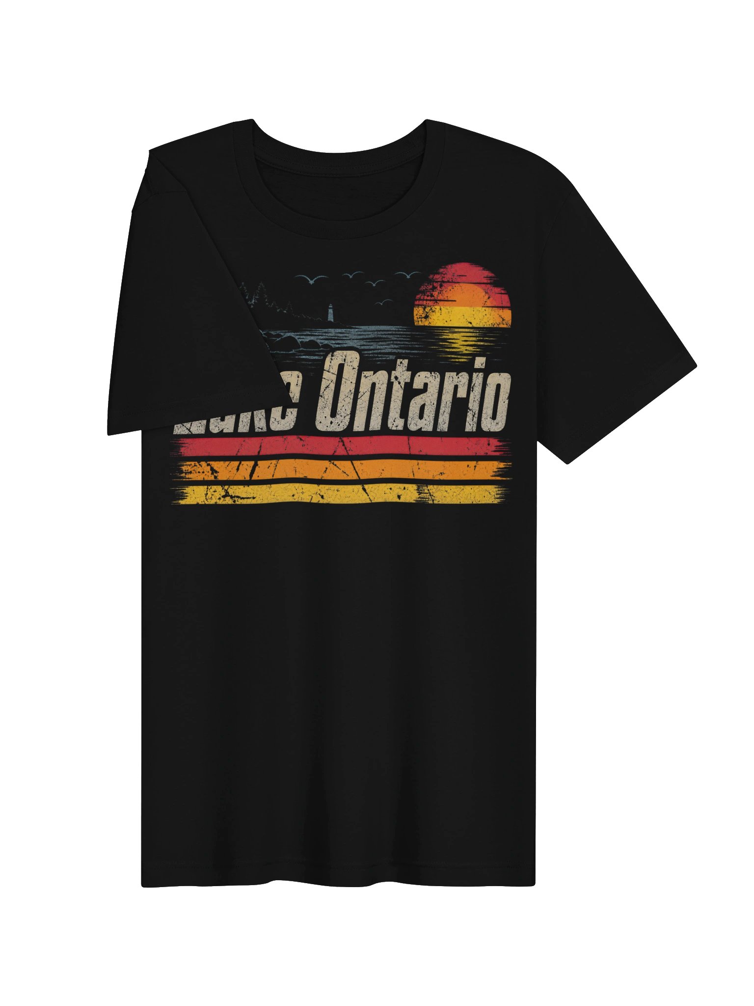 Retro Sunset Great Lakes Lake Ontario Supersoft T-shirt product image (4)