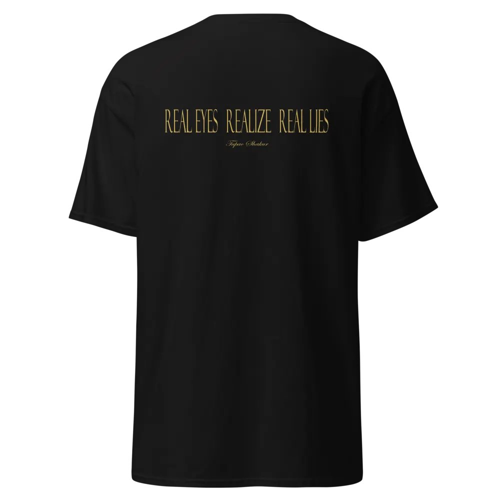 Real Eyes Realize Real Lies w/Cross - EMBROIDERED - Tupac - Gildan Heavyweight T-Shirt product image (2)