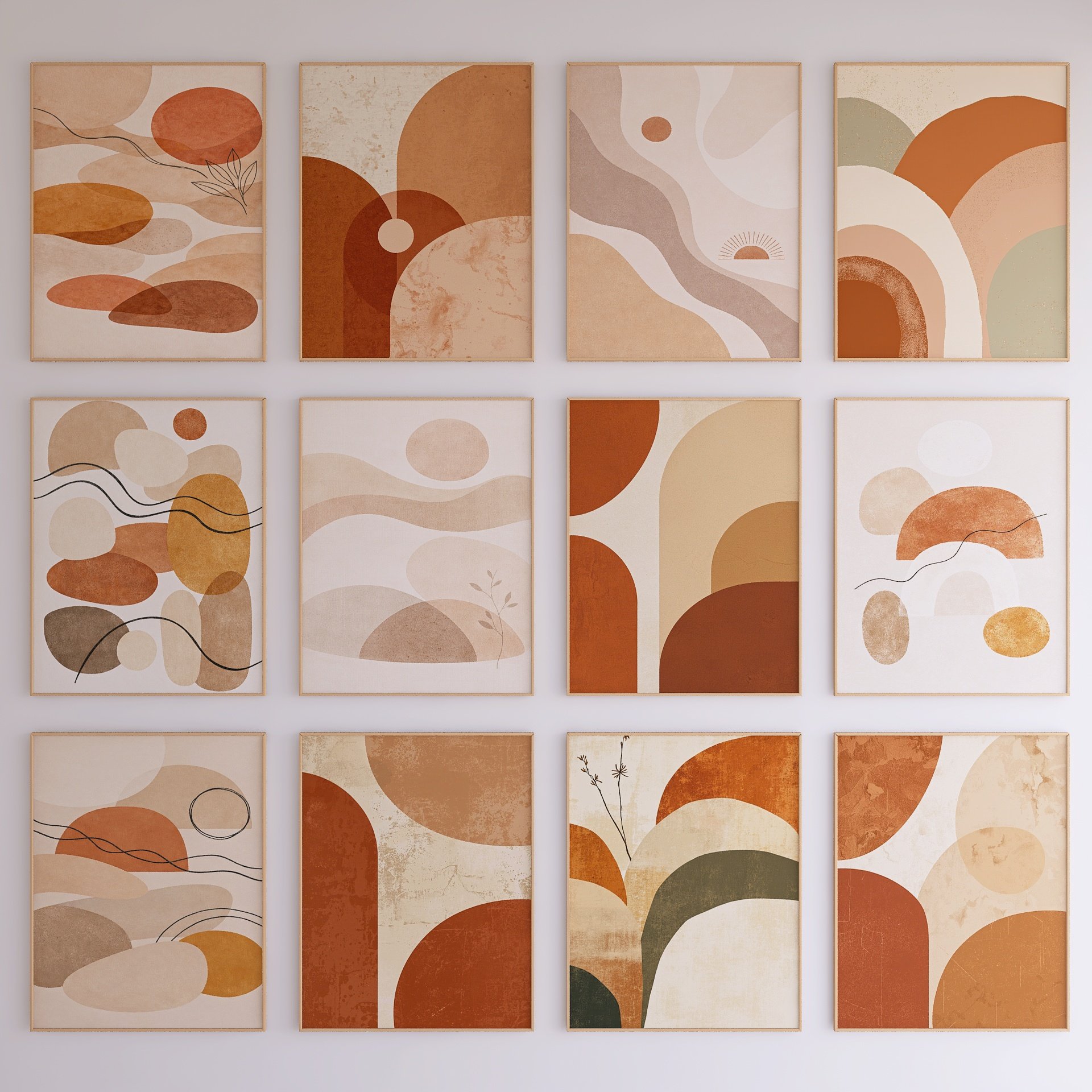Boho Earthy Art Bundle - 12 Printable Art Pieces - 7 Sizes + Bonus Art product image (8)