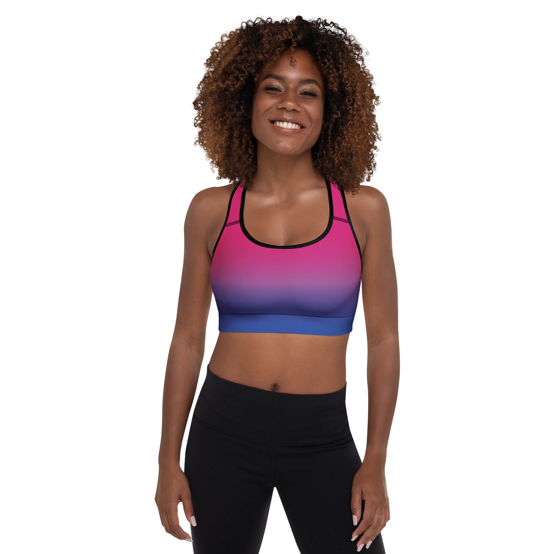 Bisexual Pride Gradient Padded Sports Bra product image (1)