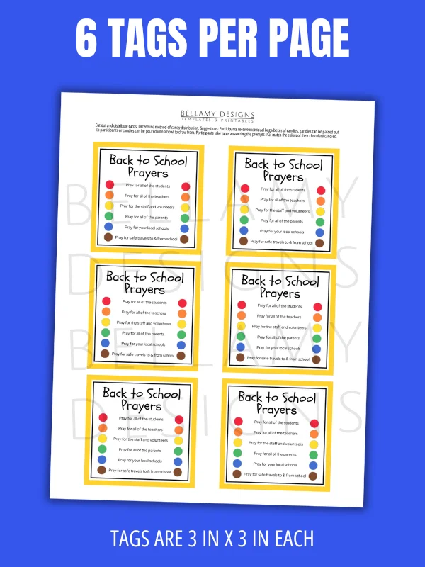 Back to School Prayers - Activity Gift Tags product image (6)