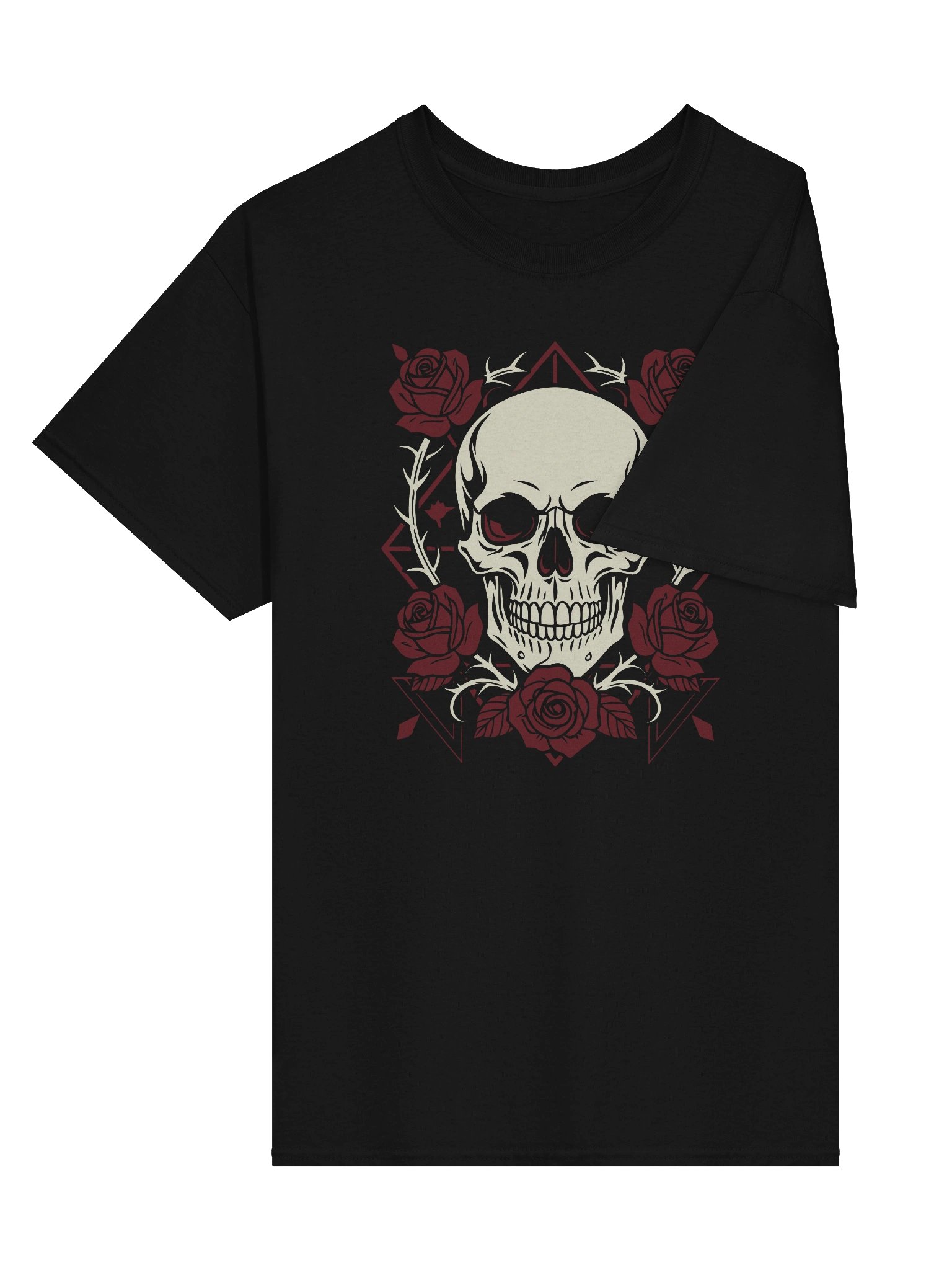 Skull & Roses — Dark Floral Statement T-Shirt product image (8)