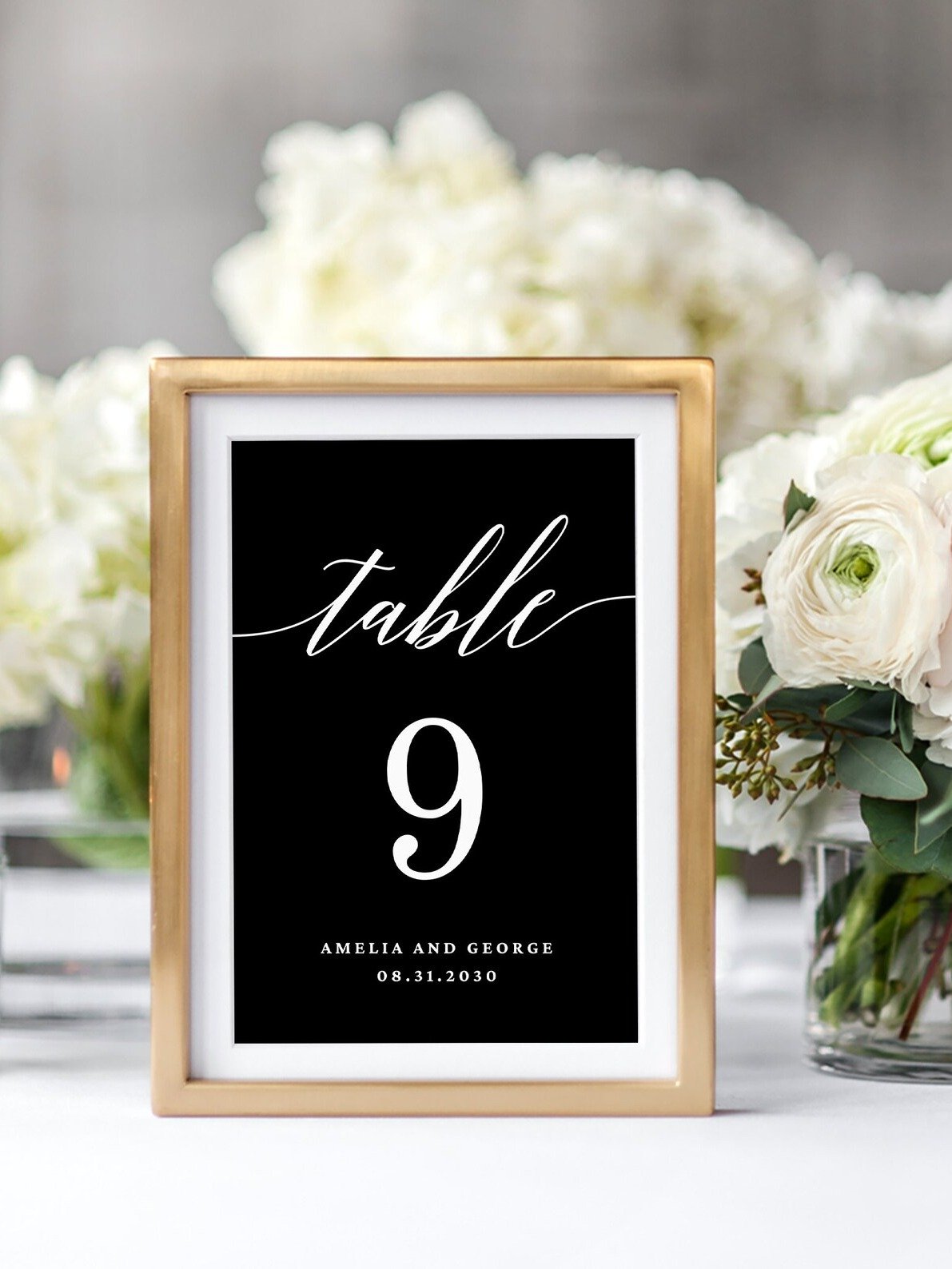 Modern Script Table Number Canva Template MSC product image (2)