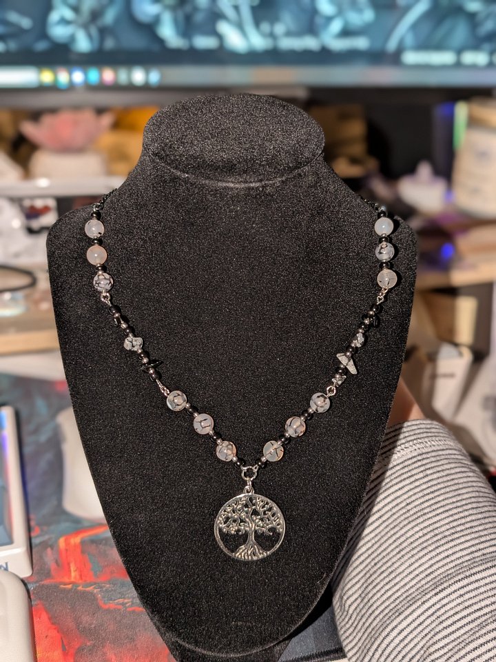 Crackle Agate & Black Obsidian Crystal Choker! product image (1)