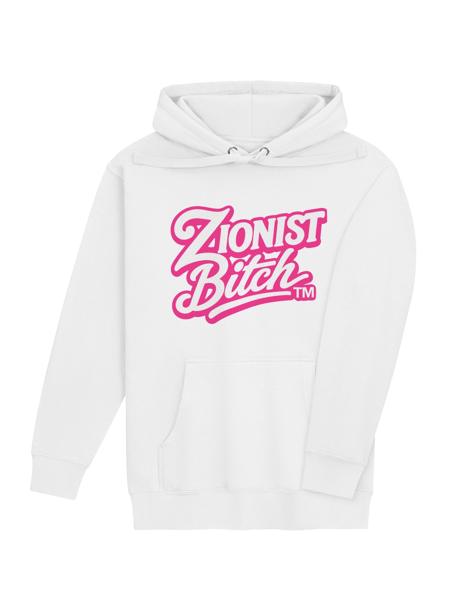 Zionist Bitch Script Hoodie (White) product image (4)
