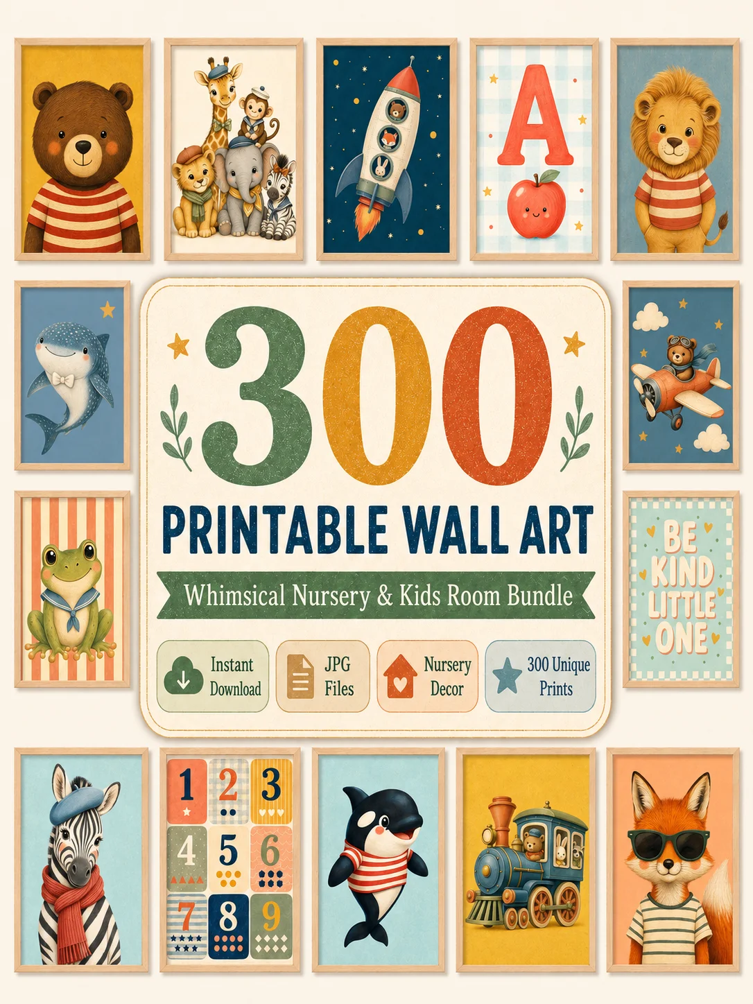 Kids Wall Art Bundle, Nursery Printable Art product image (1)