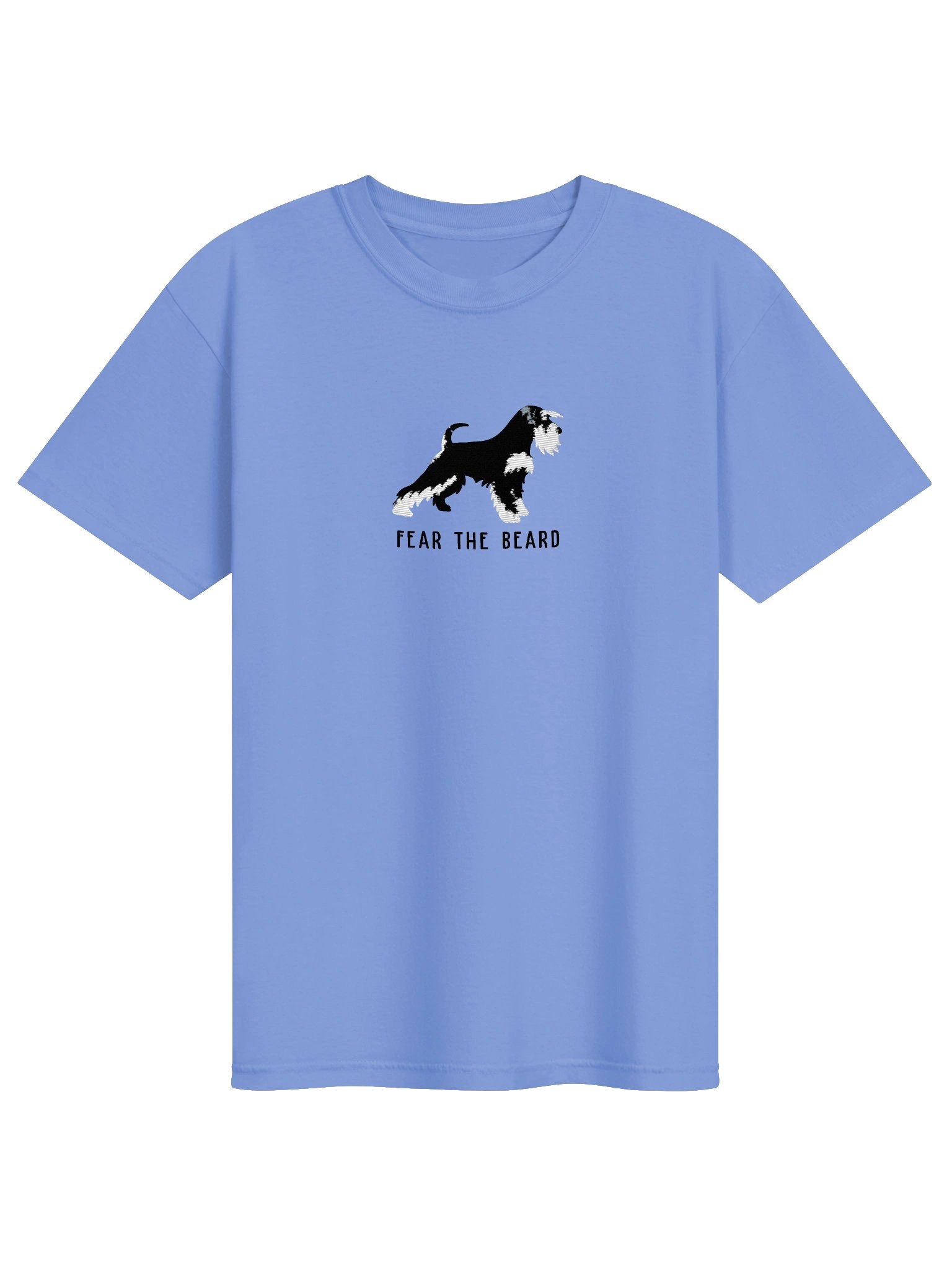 Fear the Beard T-Shirt(Embroidered) of a Miniature Schnauzer(Black & Silver) product image (3)