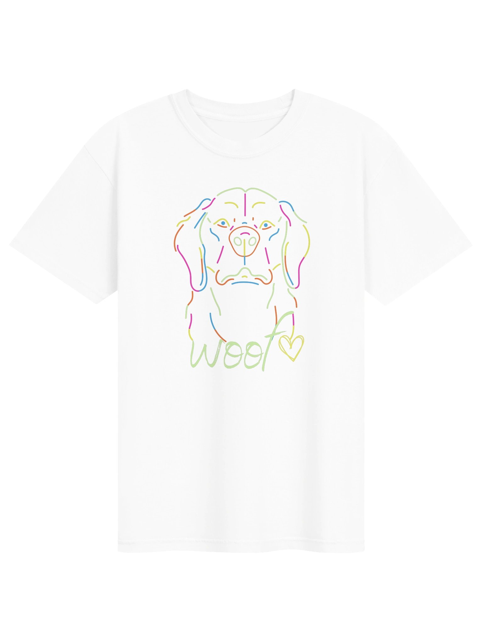 Neon Woof Dog - Line Art Tee product image (1)