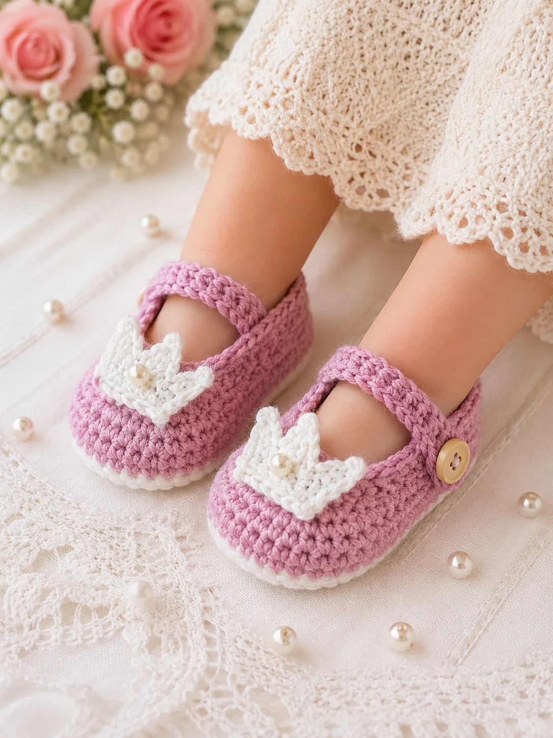 Princess Charlotte Baby Booties Crochet Pattern PDF product image (2)