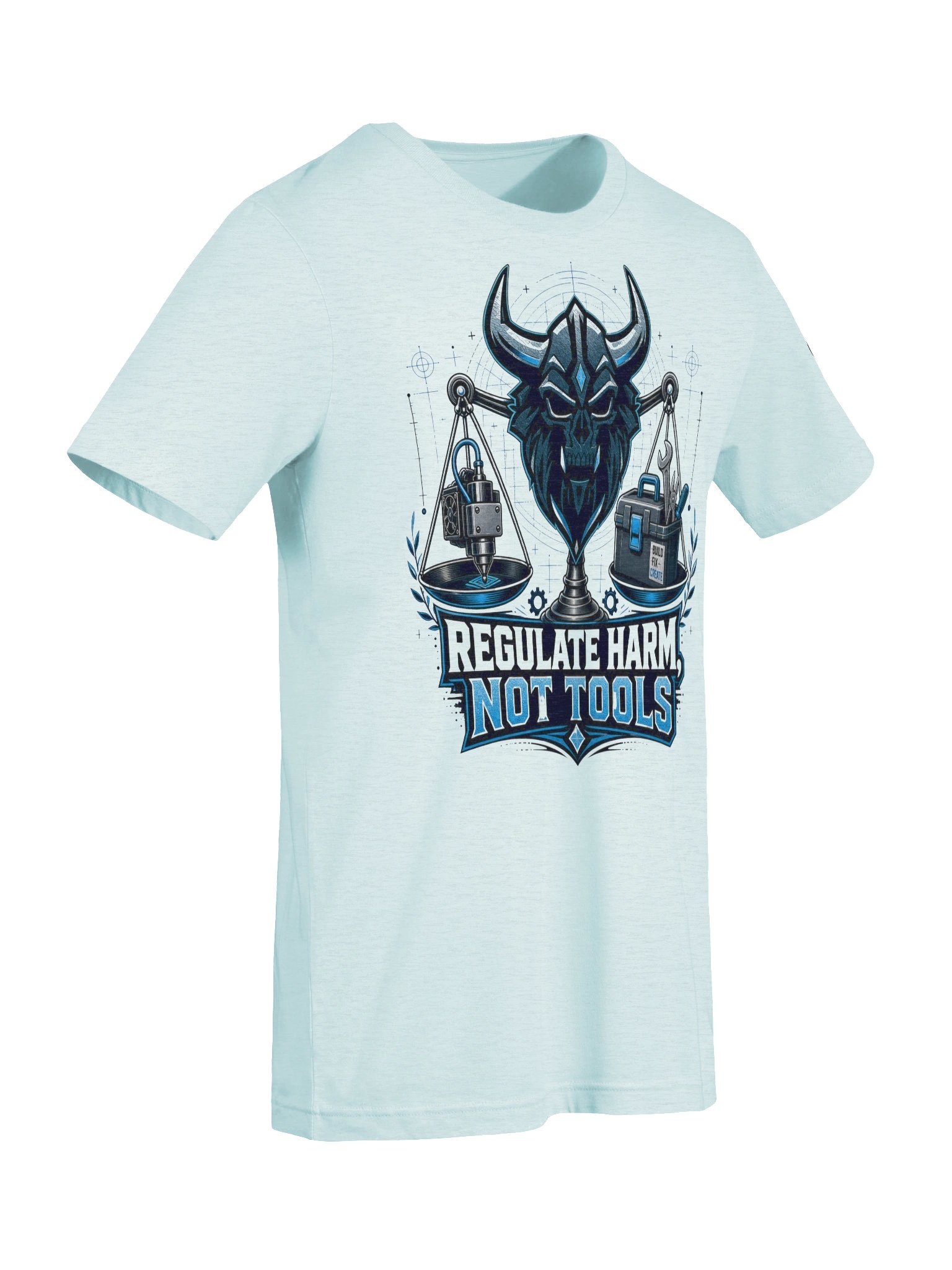 NOT TOOLS — Horned Skull Tech Tee product image (117)