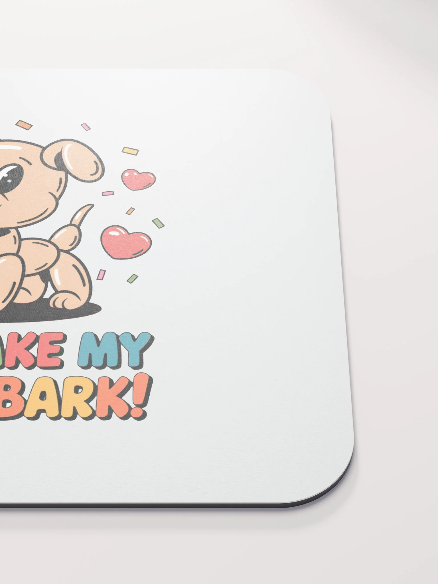 You Make My Heart Bark Mouse Pad | Funny Dog Valentine Gift | Cute Puppy Pun Desk Accessory product image (5)