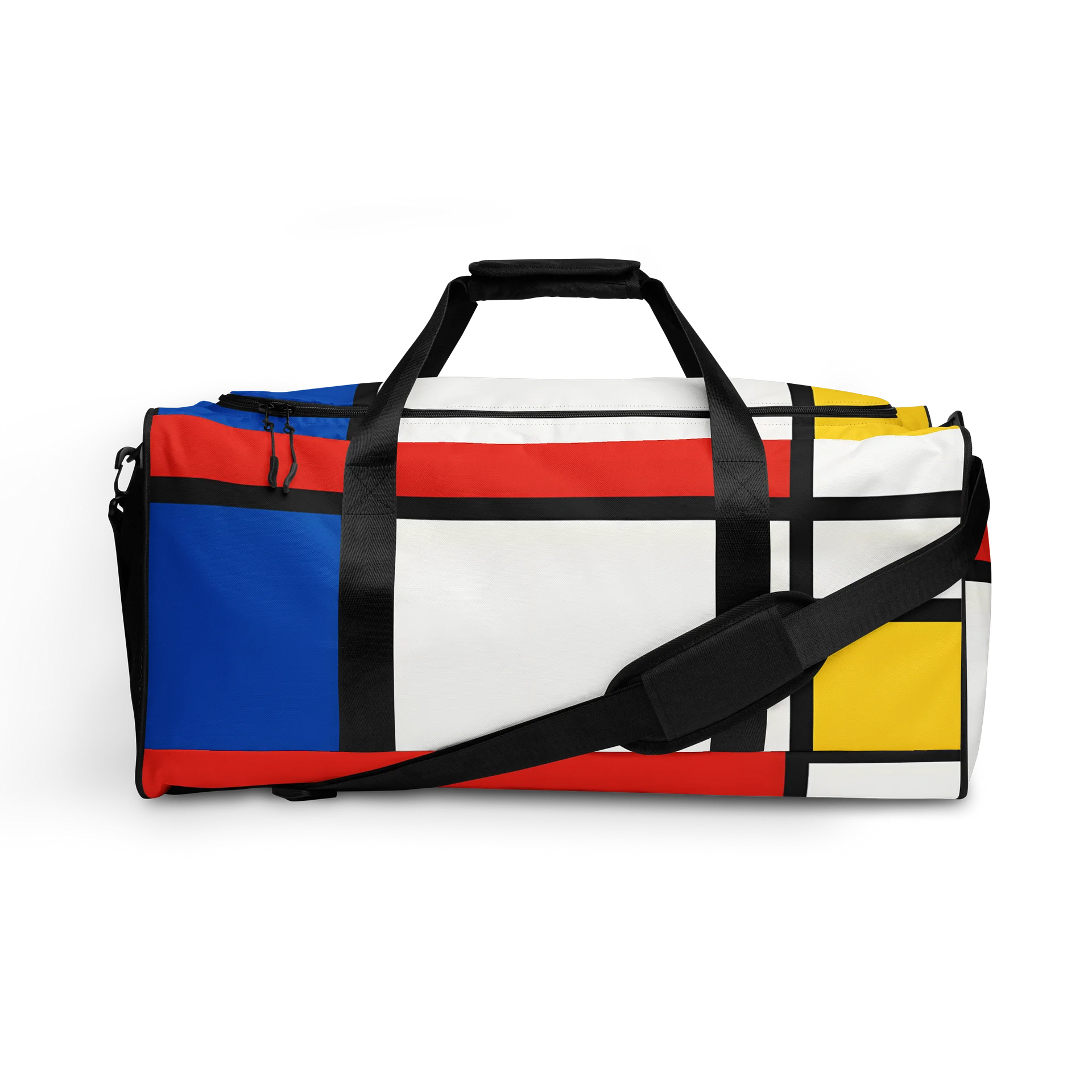 Mondrian-Inspired Geometric Duffle Bag – Artistic Bauhaus Style Travel & Gym Bag product image (1)