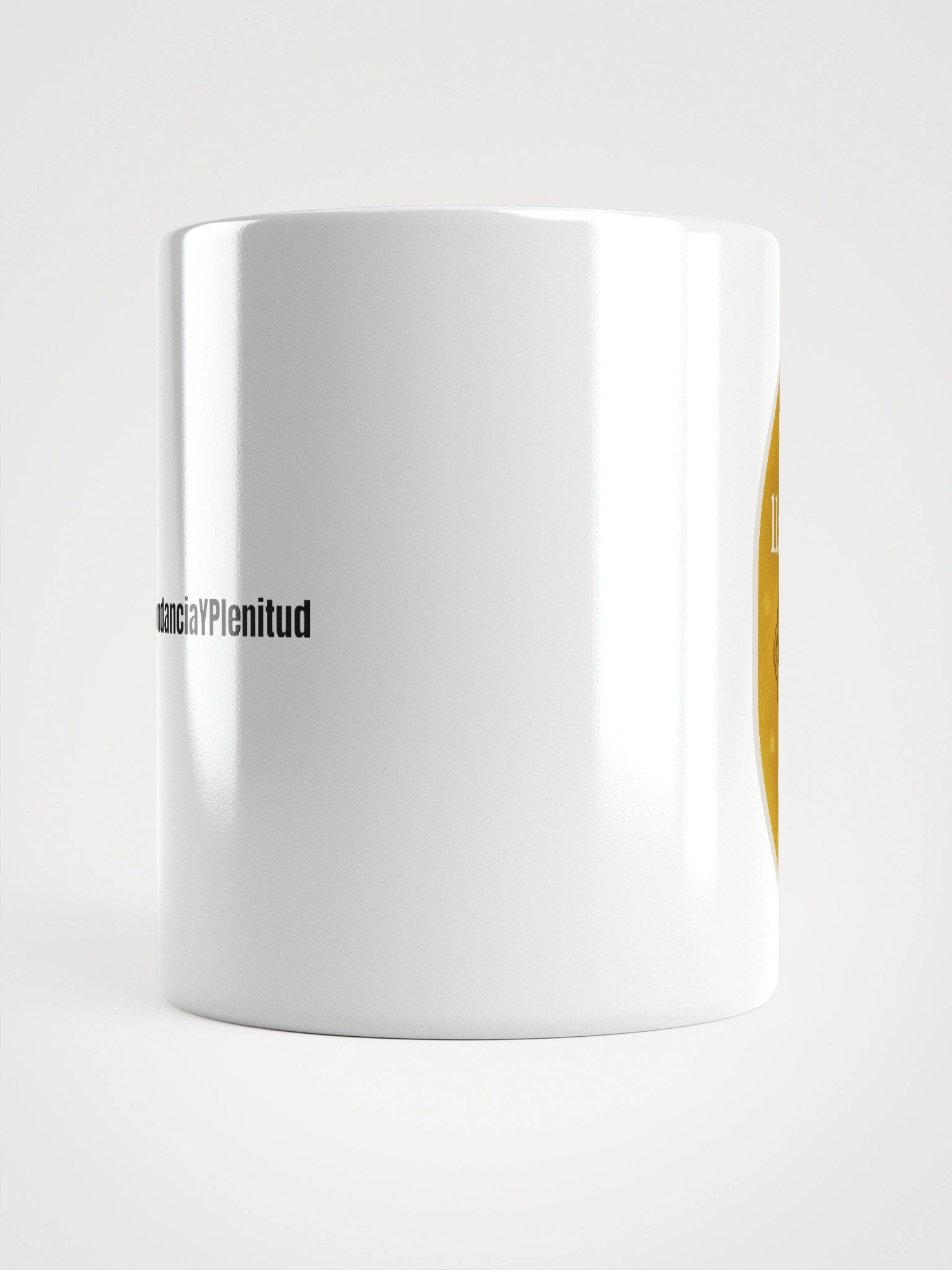 Taza blanca brillante con Llave Cuántica del Dinero product image (15)