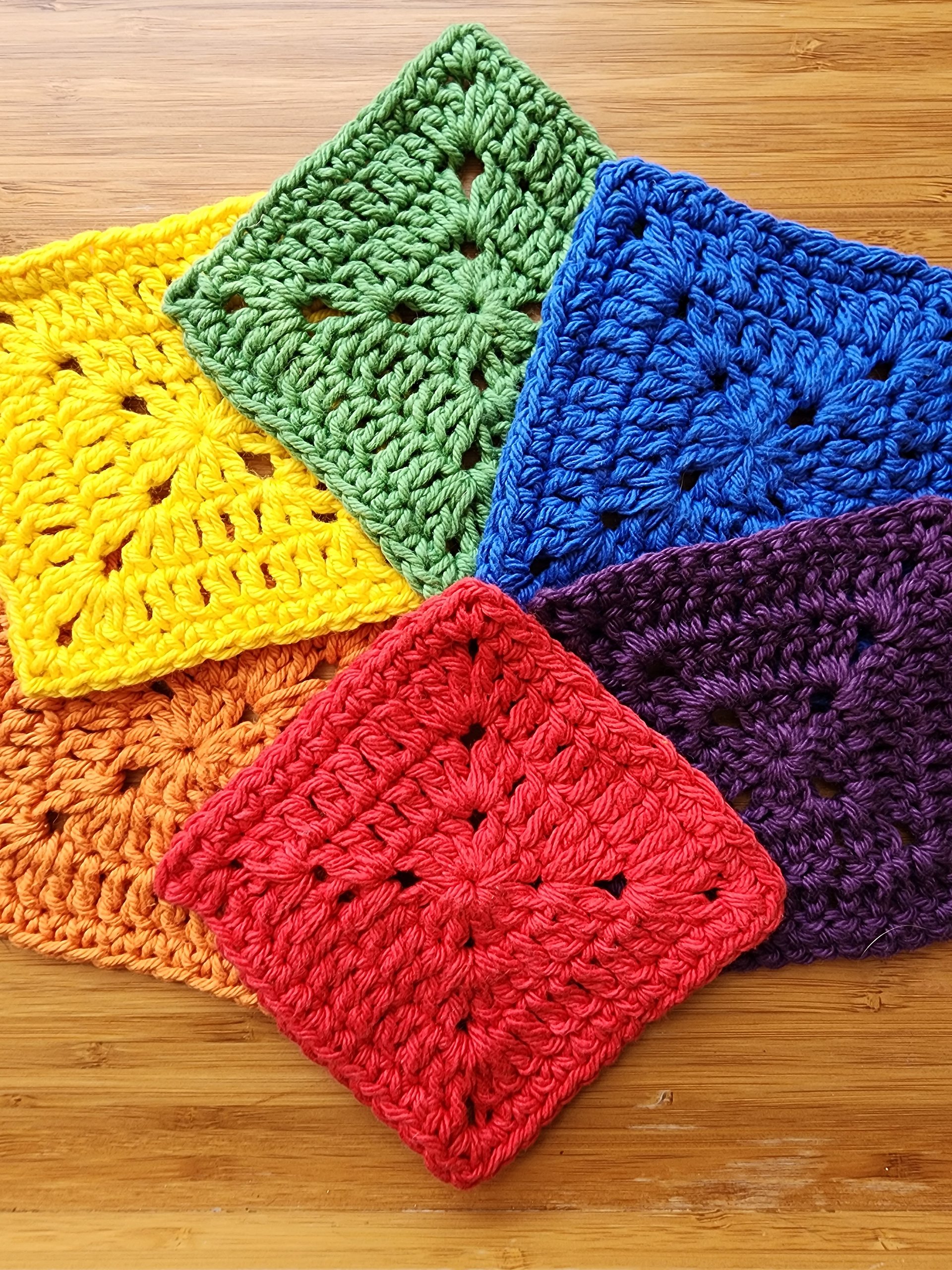 Crochet Rainbow Coaster Set: Handmade Cotton Pride Decor product image (1)