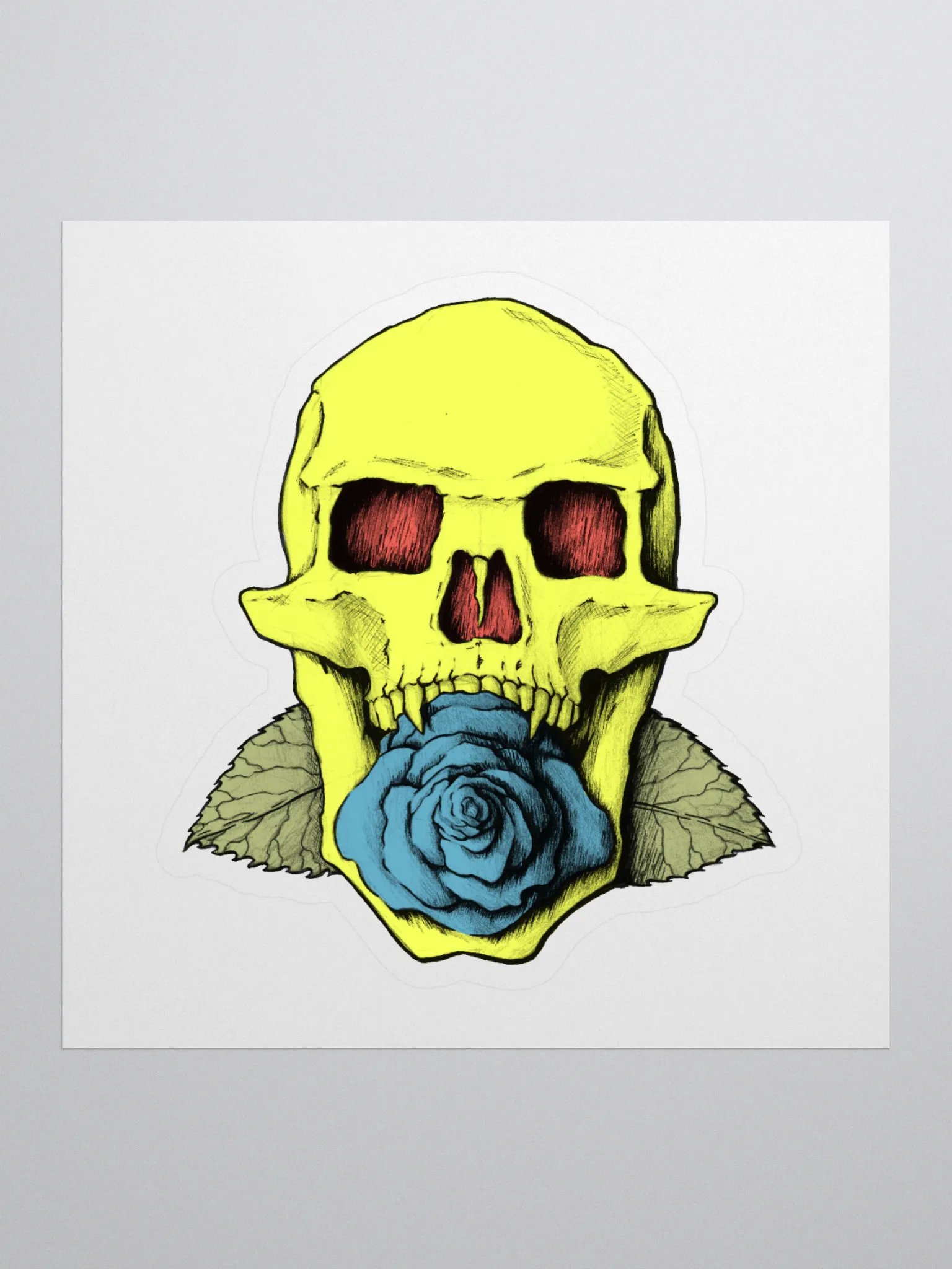 Neon Skull Sticker product image (1)