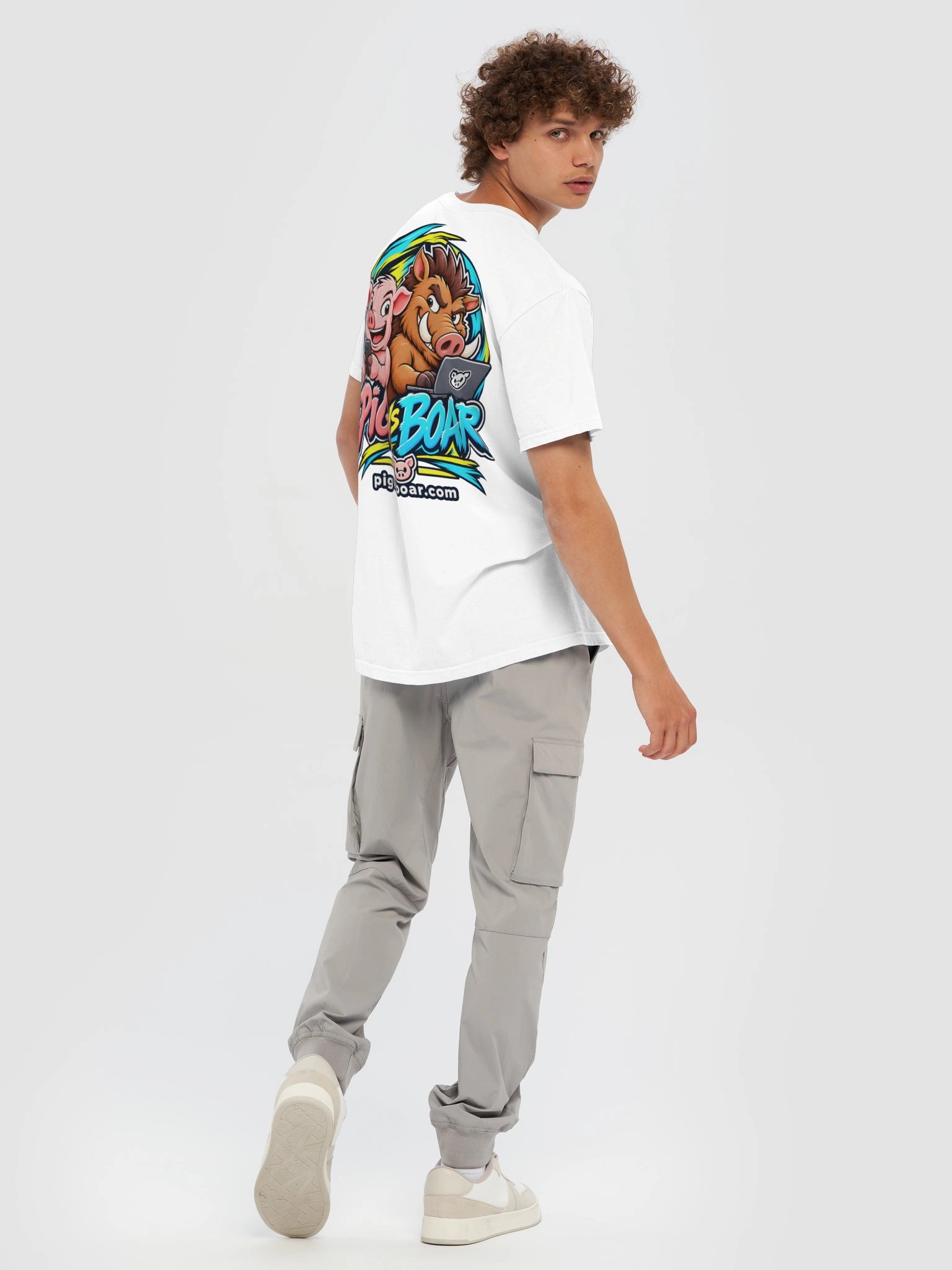 Pig vs Boar Showdown Adult Tee - Color product image (8)