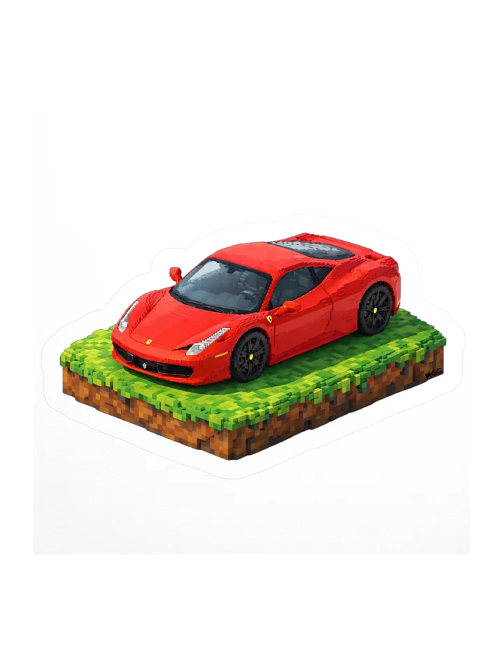 Rosso Corsa Red Ferrari 458 Italia Sticker (Pixel, Retro, Minecraft) product image (2)