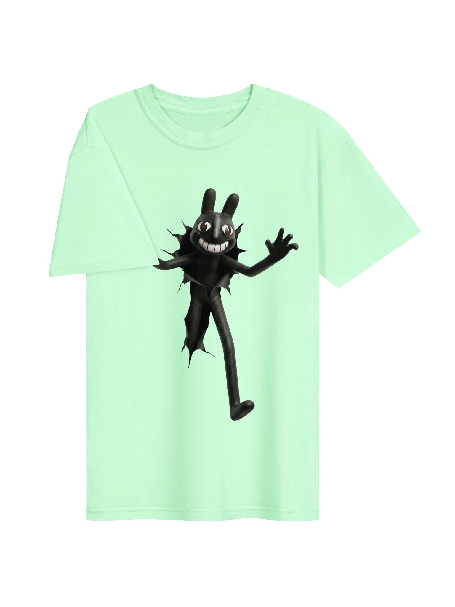 Ripped Wall Rabbit T-Shirt – Creepy Horror Aesthetic Unisex Tee product image (75)