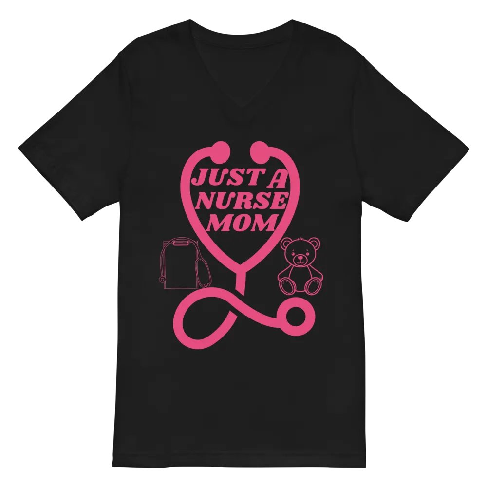 Nurse Mom Stethoscope V-Neck Tee product image (3)