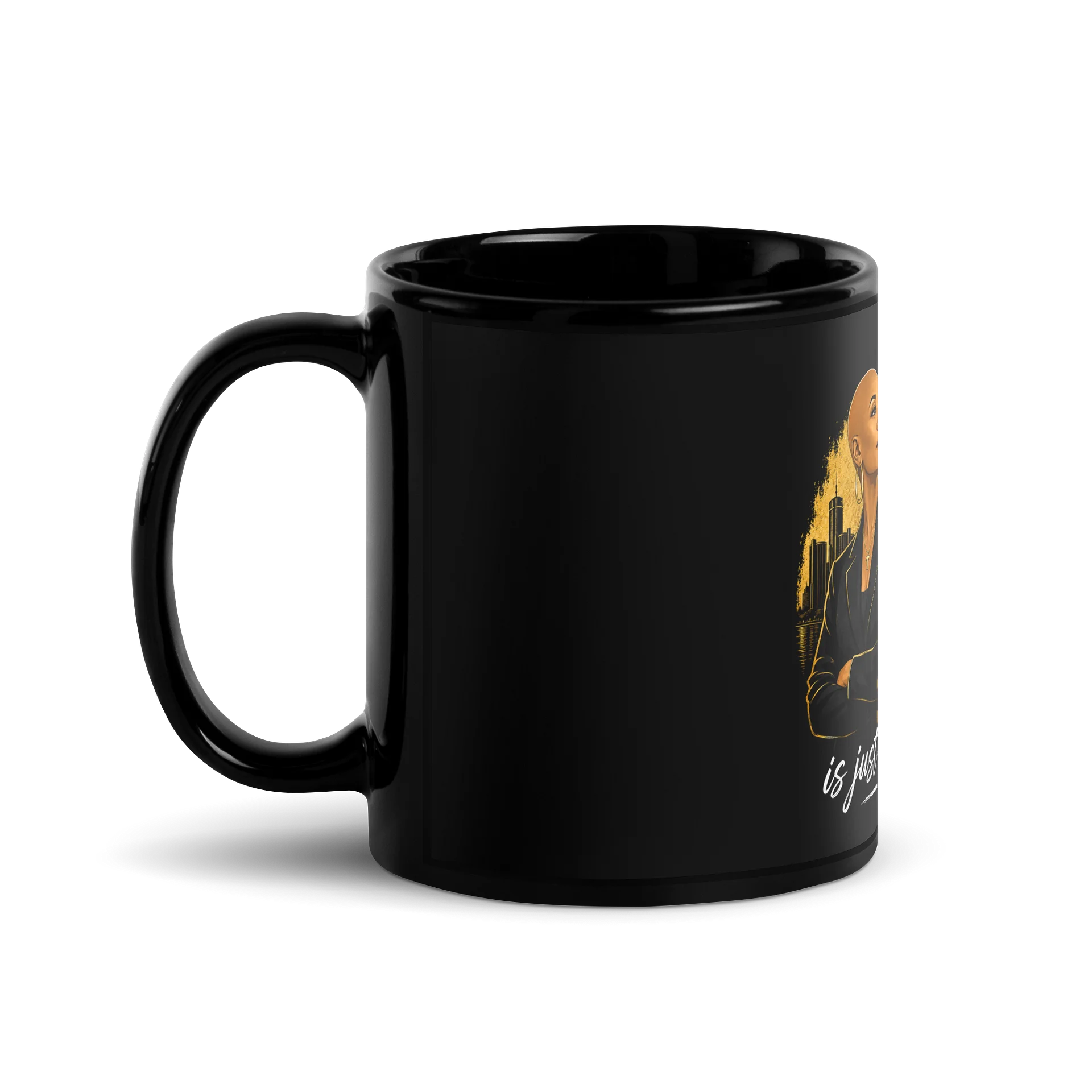 Detroit Second Act Black Glossy Mug product image (1)