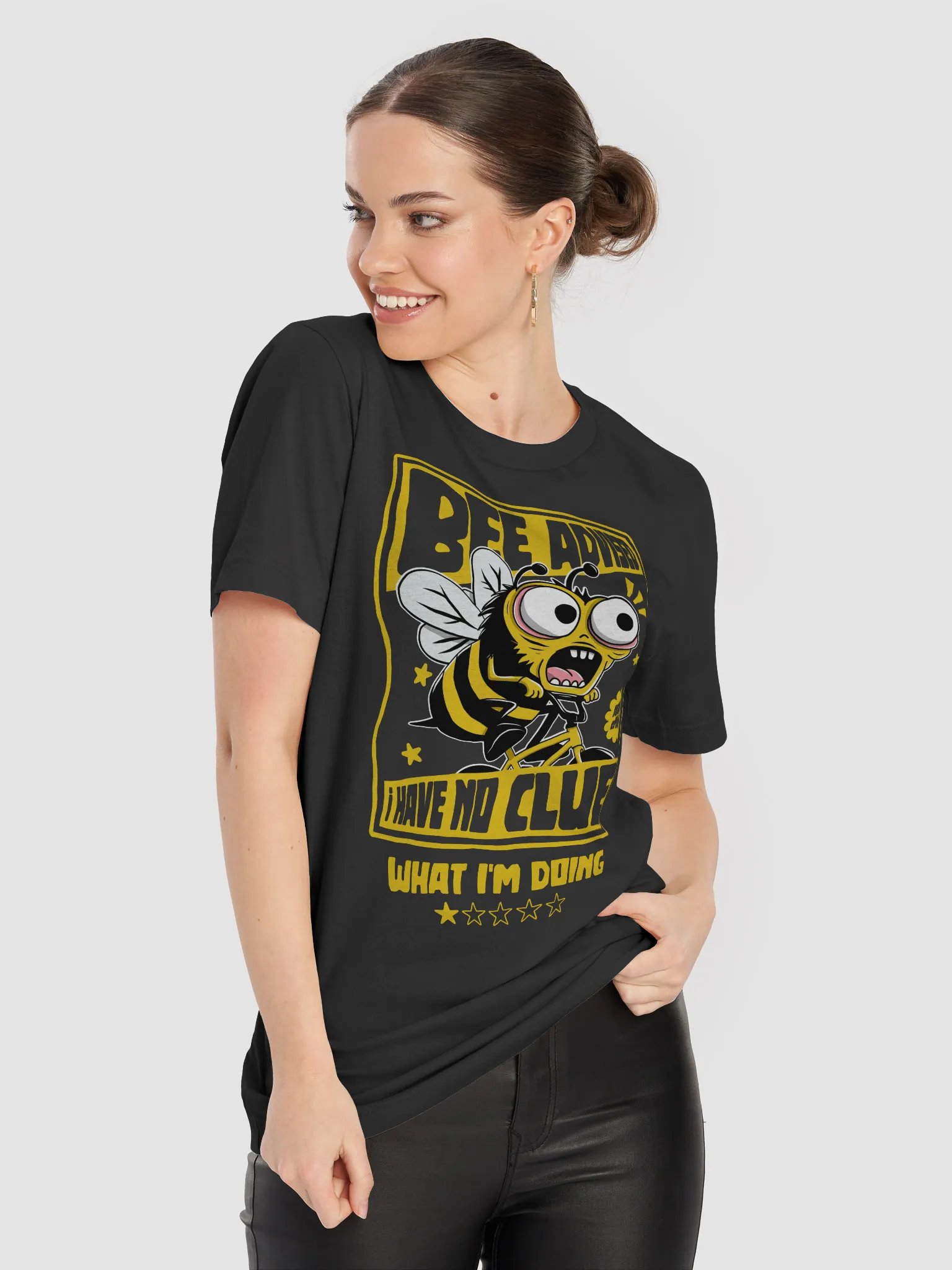 Funny Bee Cycling T-Shirt – “Bee Advised: I Have No Clue What I’m Doing” | Hilarious Bike Riding Insect Shirt for Cyclists & Pun Lovers product image (28)