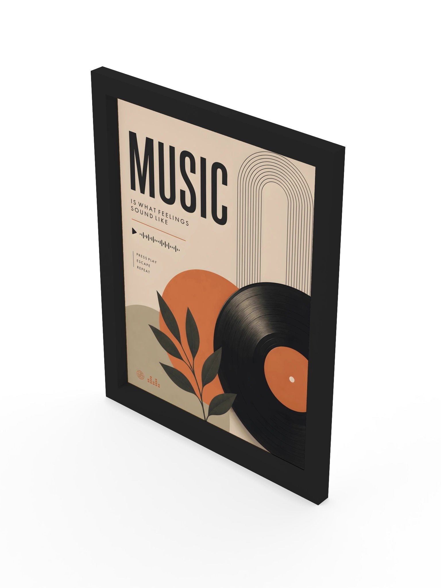 Music Is What Feelings Sound Like — Retro Music Boho Wall Art product image (10)