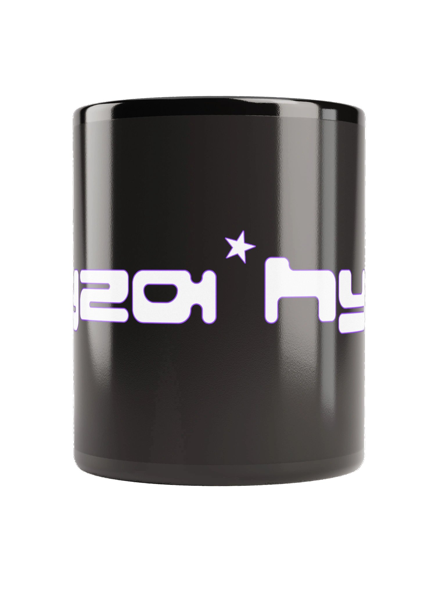 LH bubble text Black Glossy Mug product image (3)