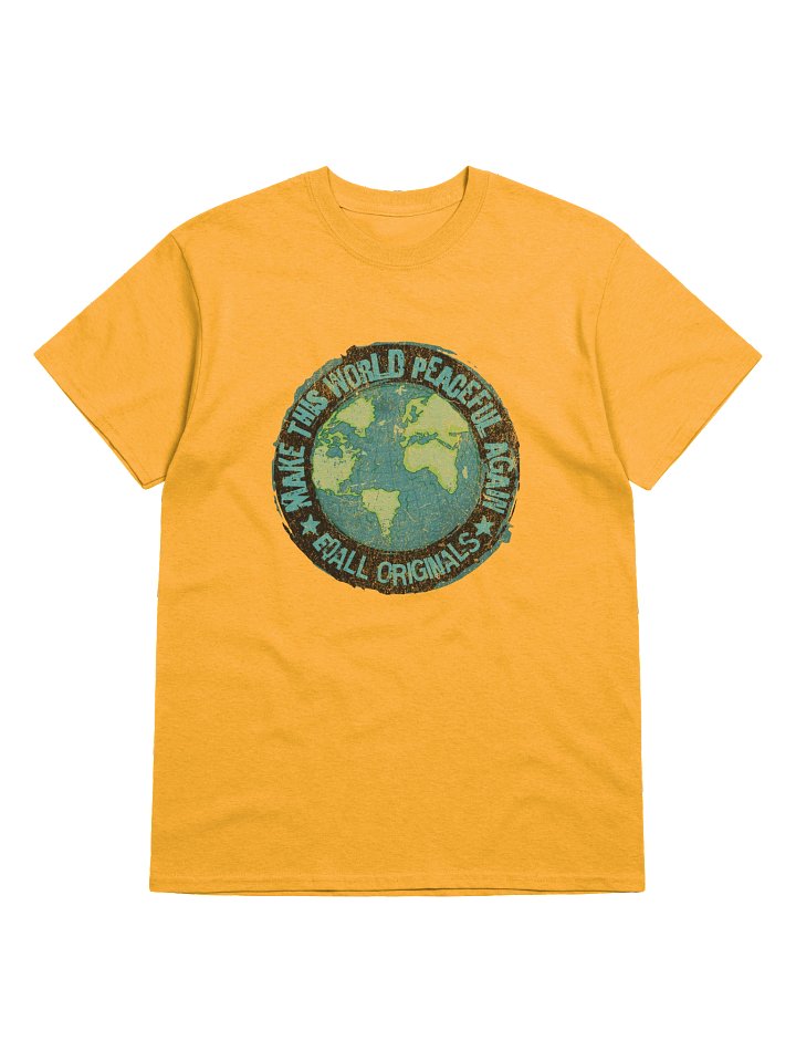 World Peace_EQALL® Originals Unisex Gildan Tee_Black / Turquoise product image (1)