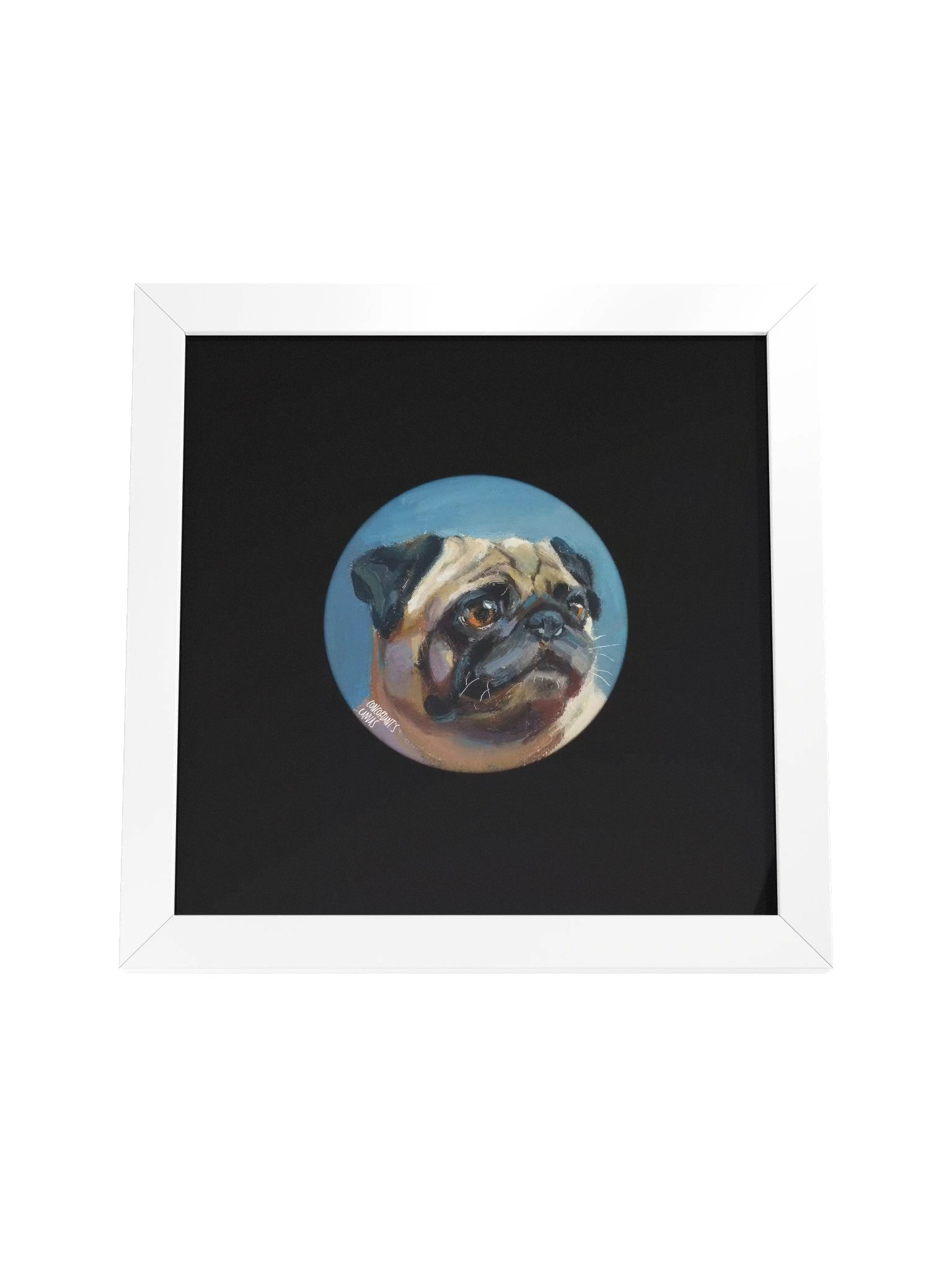 Framed Pug Print - Painted Live 1/19/2026 product image (10)
