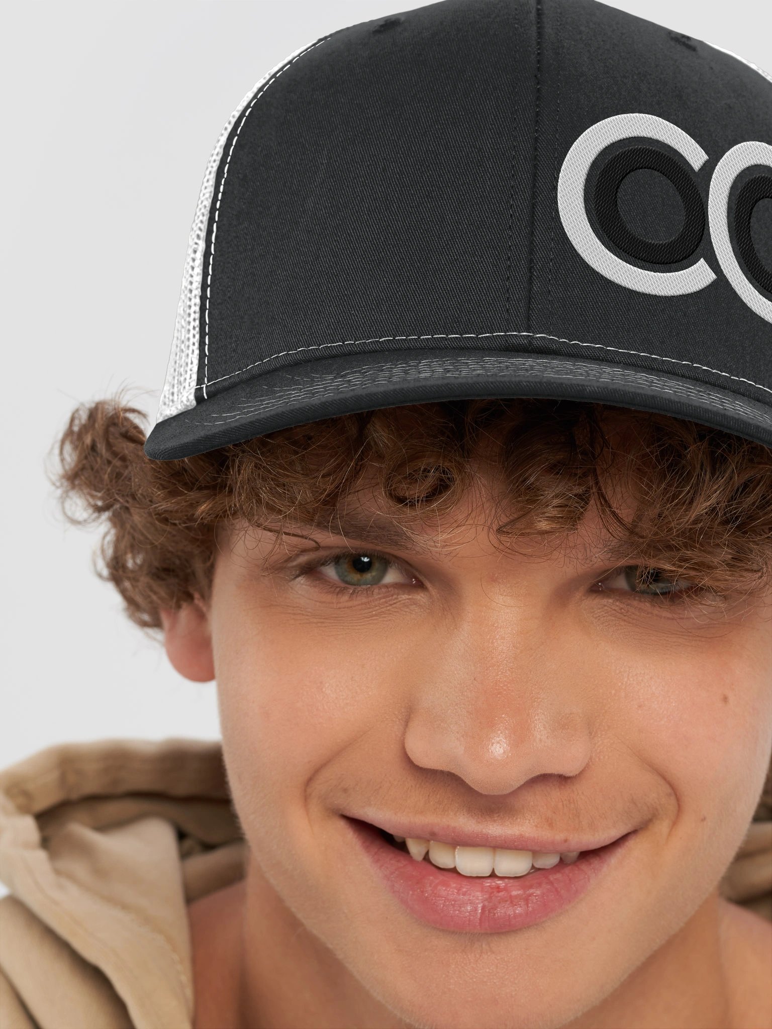 Cocoa Crusty CCOG Trucker Cap - White/Black on Black product image (8)