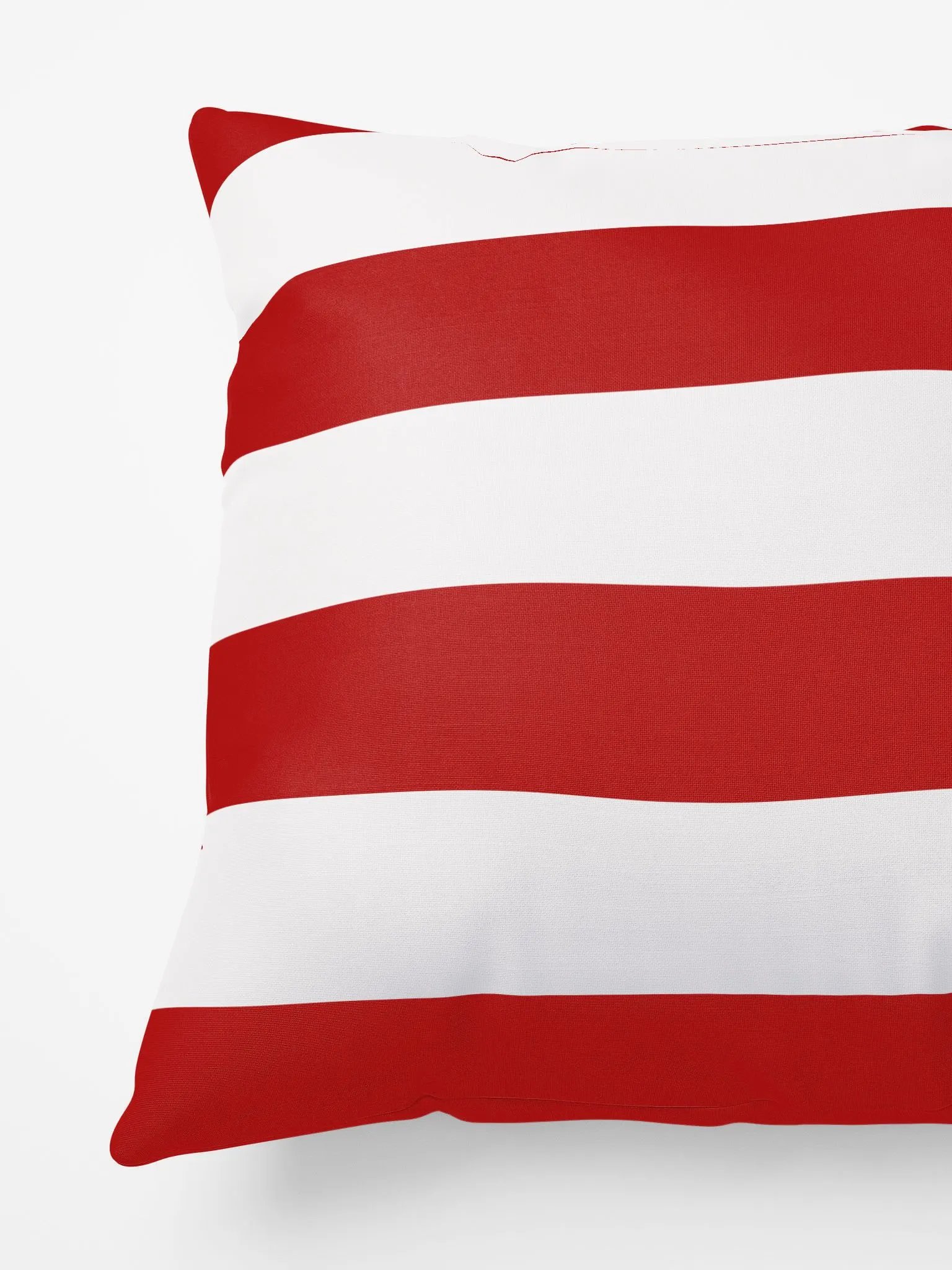 Red & White Stripes Pattern Modern Throw Pillow product image (3)