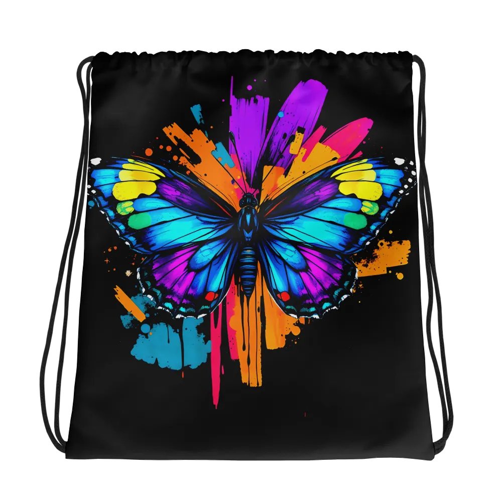 Vivid Butterfly All-Over Drawstring Bag product image (1)